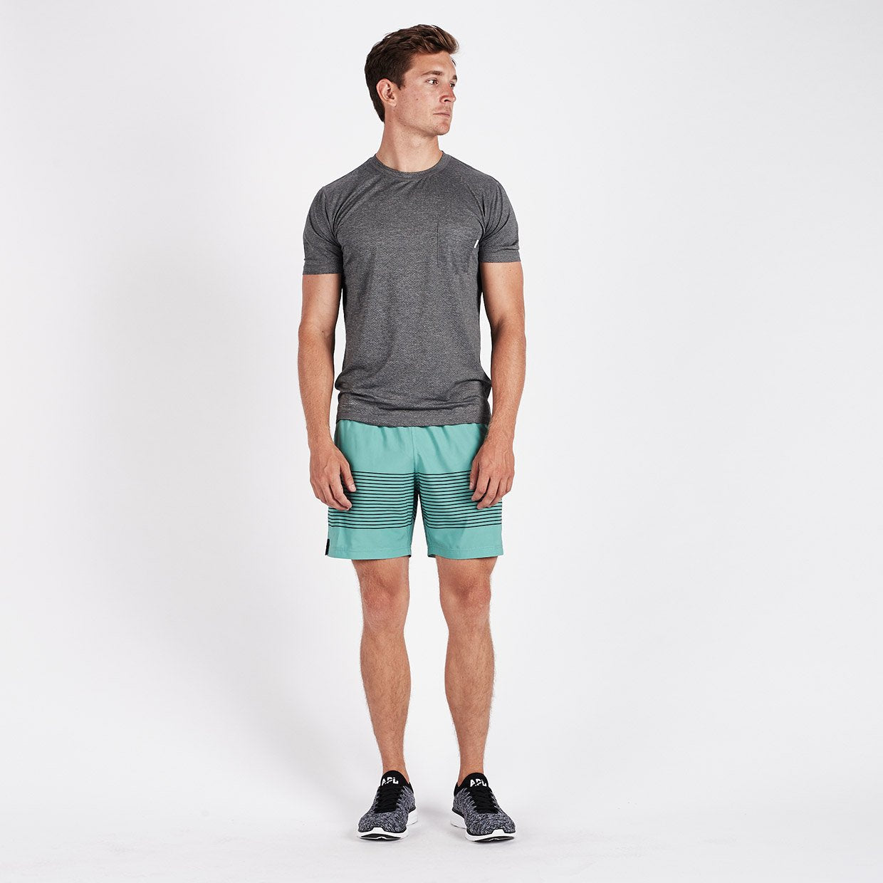 Rush Short | Aloe Black Stripe
