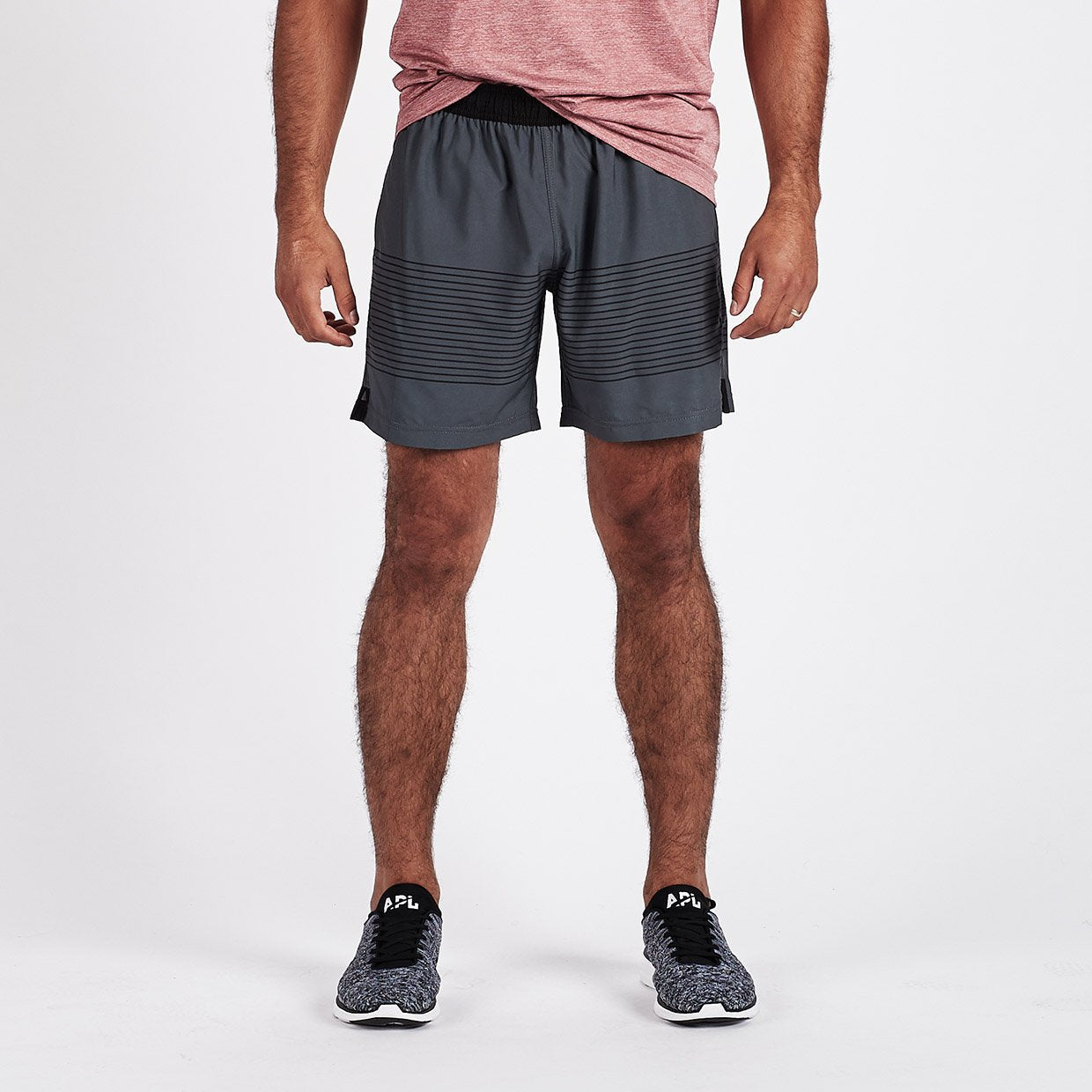 Rush Short | Charcoal Black Stripe
