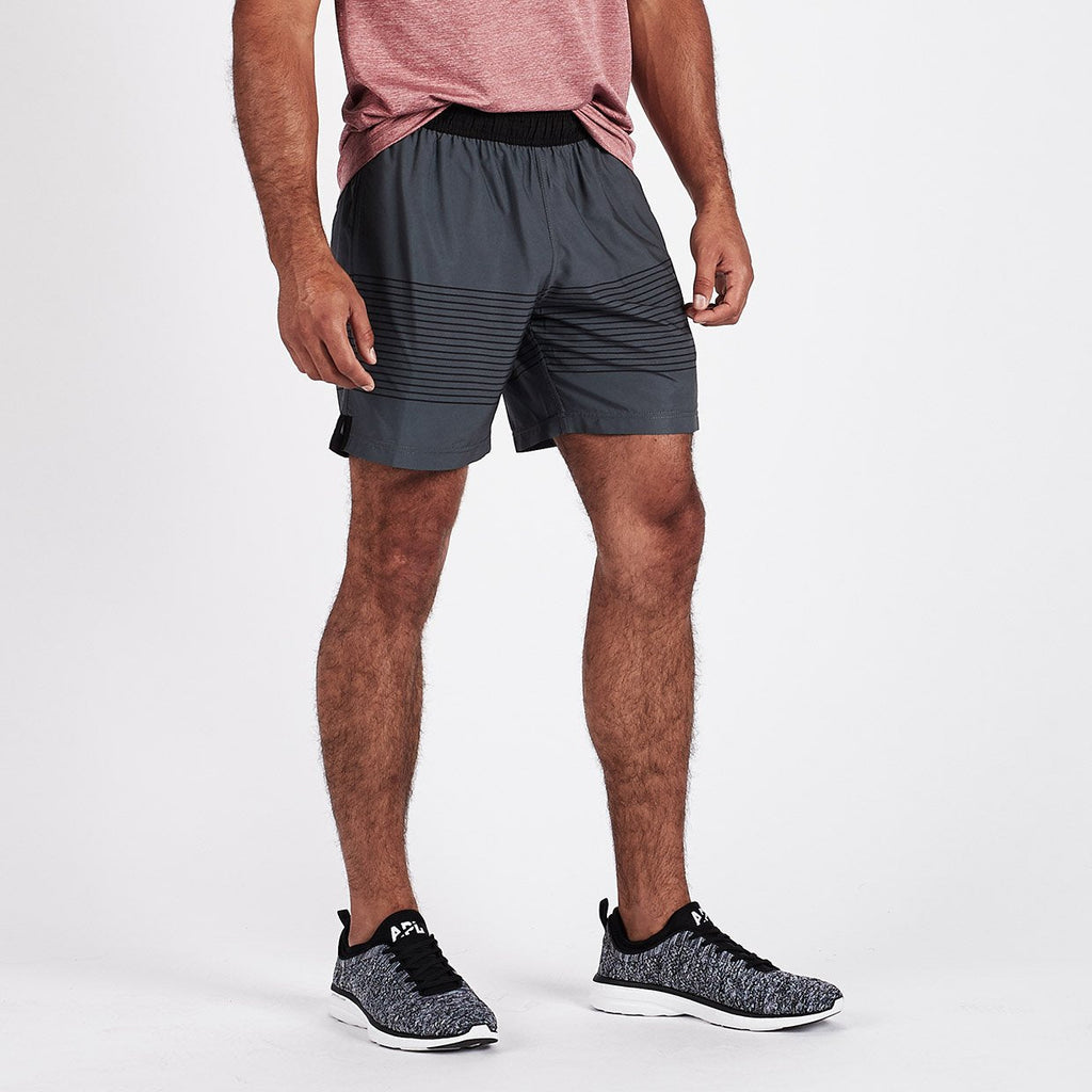 Rush Short | Charcoal Black Stripe