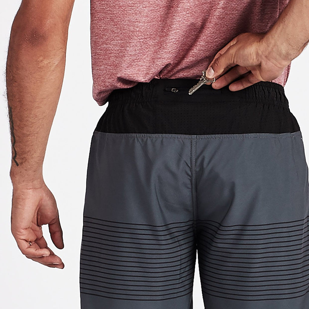 Rush Short | Charcoal Black Stripe