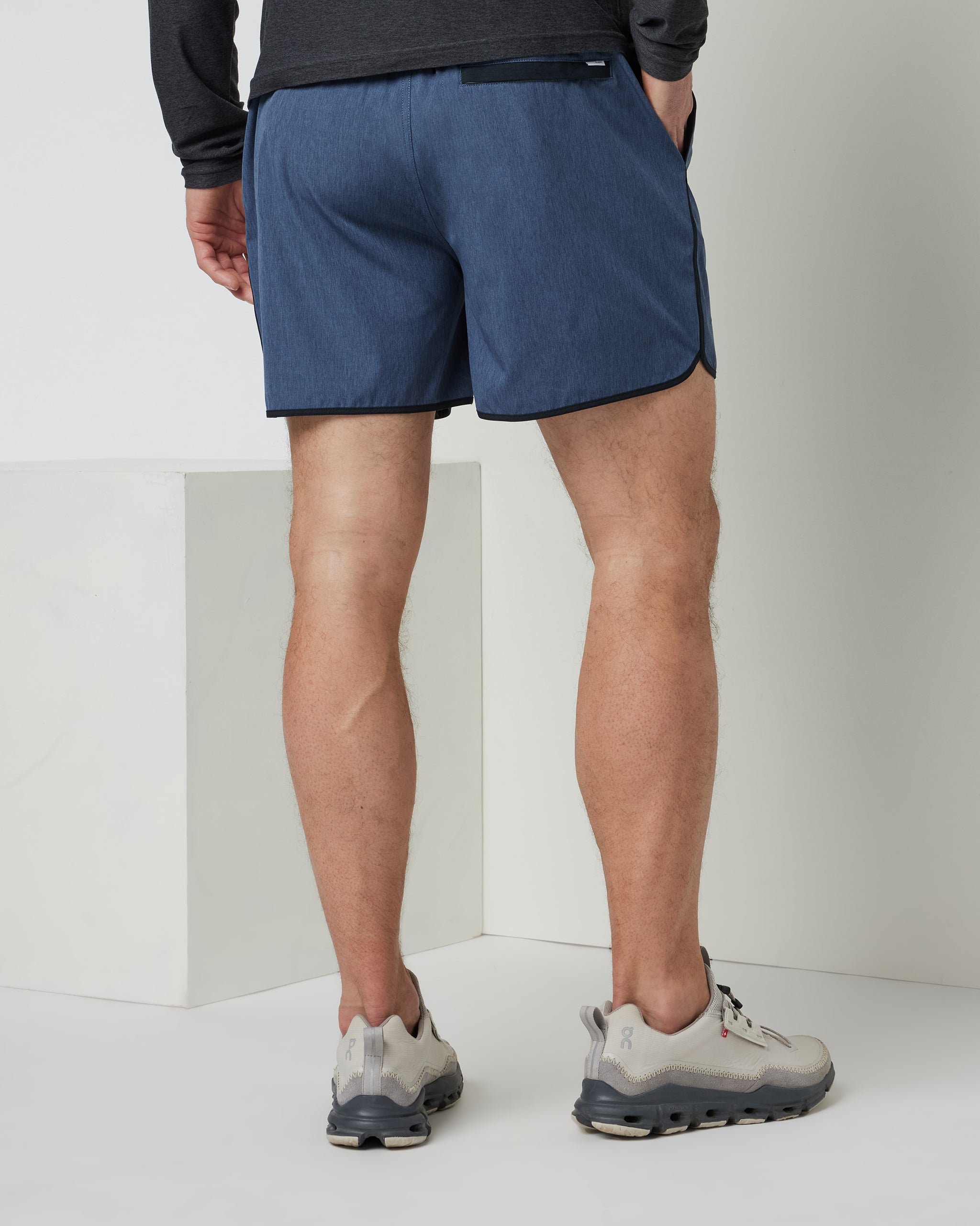 Banks Short 5" | Azure Linen Texture