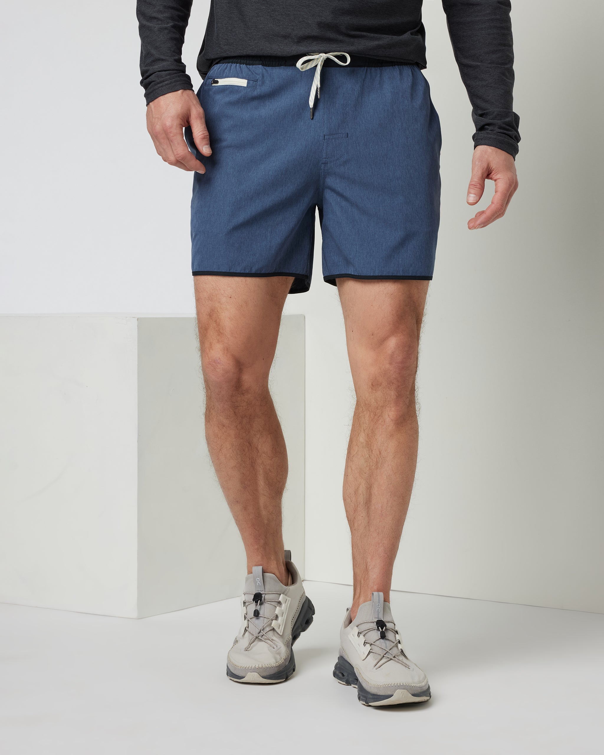Banks Short 5" | Azure Linen Texture