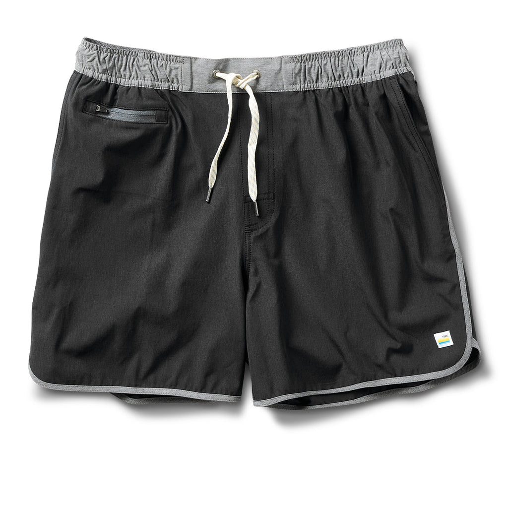 Banks Short 5" | Black Linen Texture