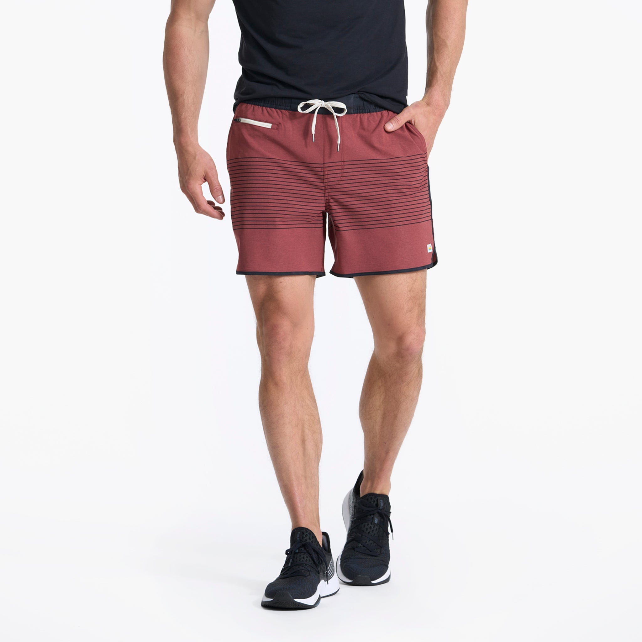 Banks Short 5" | Currant Stripe
