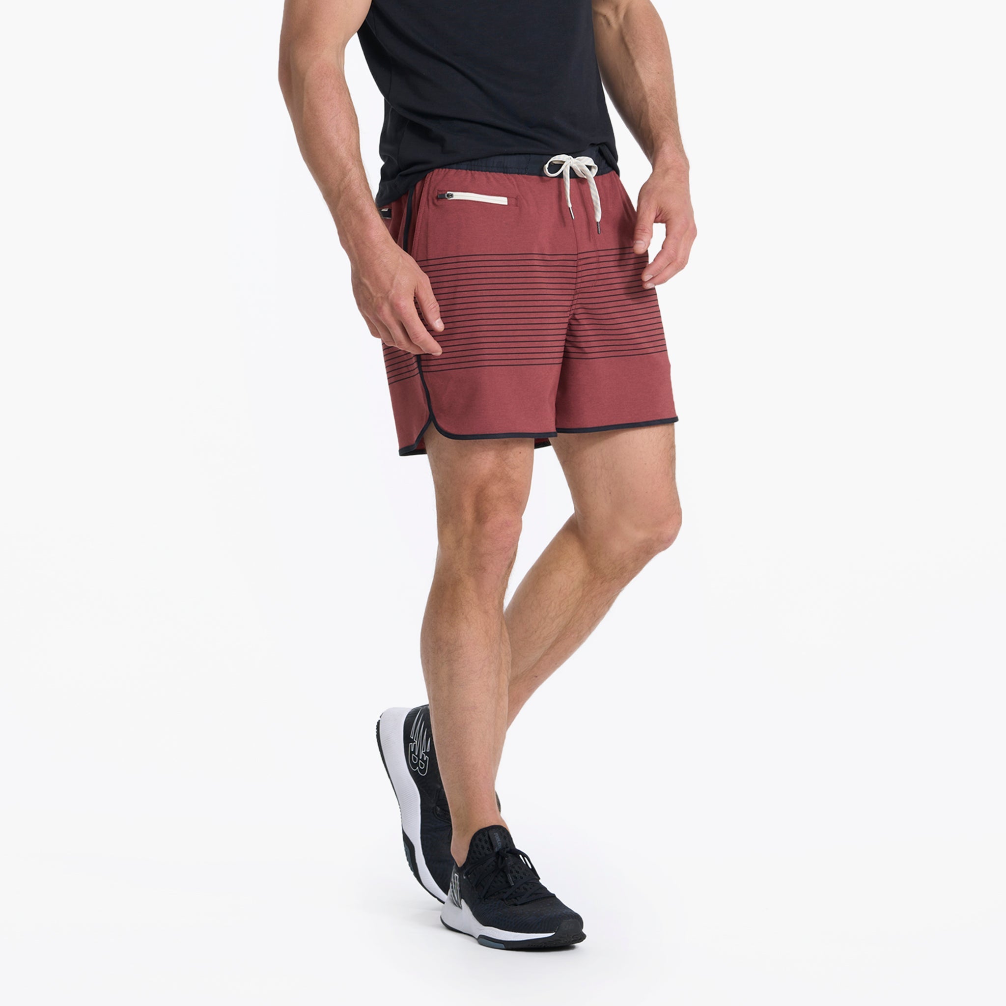 Banks Short 5" | Currant Stripe