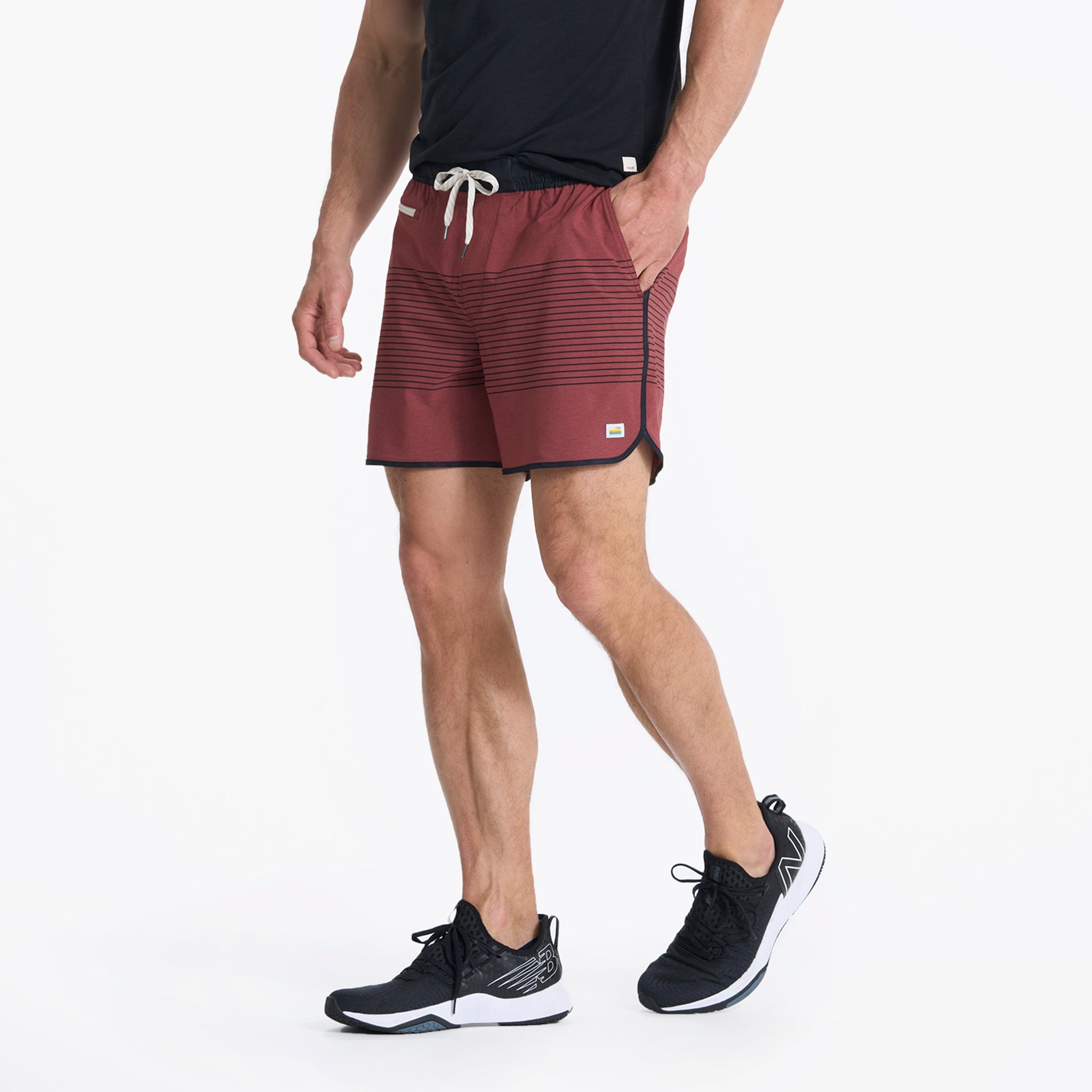 Banks Short 5" | Currant Stripe