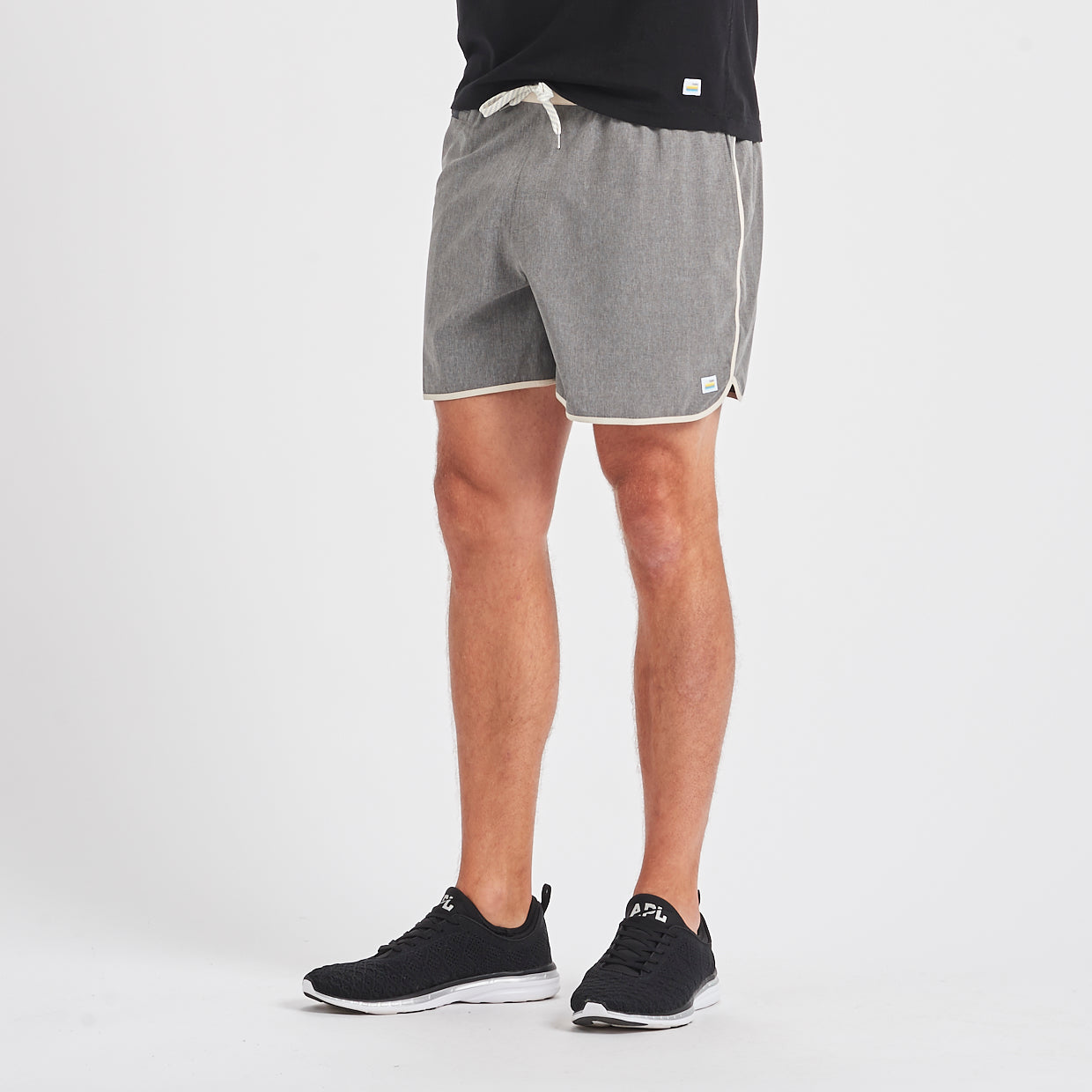 Banks Short 5" | Grey Linen Texture