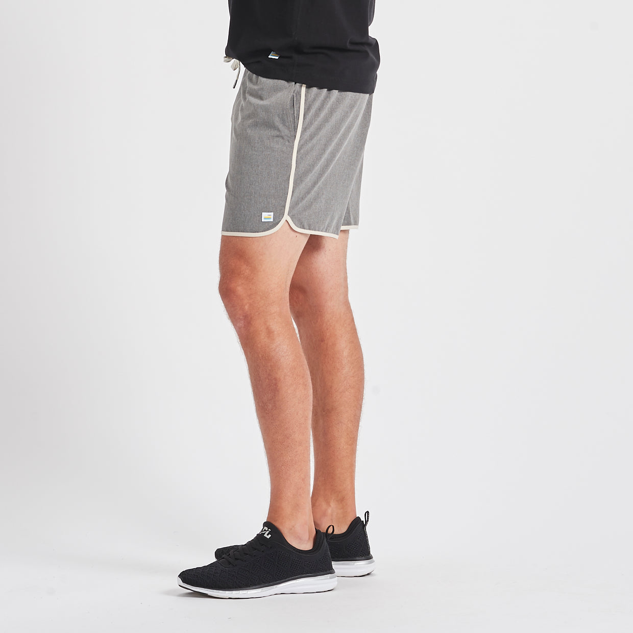 Banks Short 5" | Grey Linen Texture