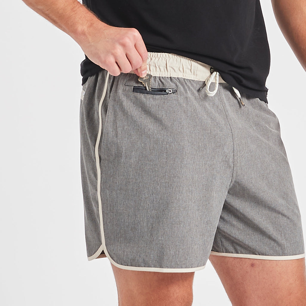 Banks Short 5" | Grey Linen Texture
