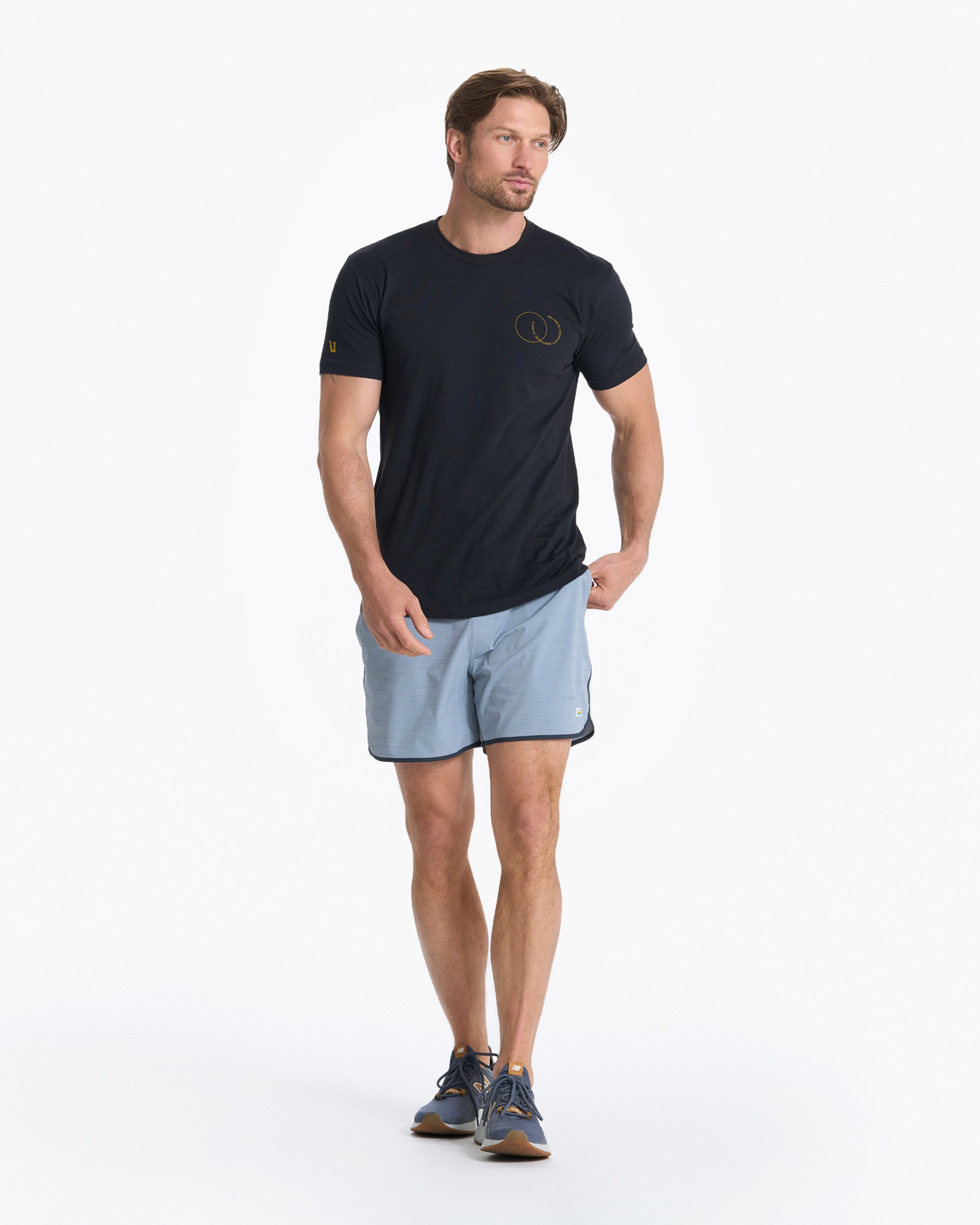 Banks Short 5" | Light Cloud Slub Stripe