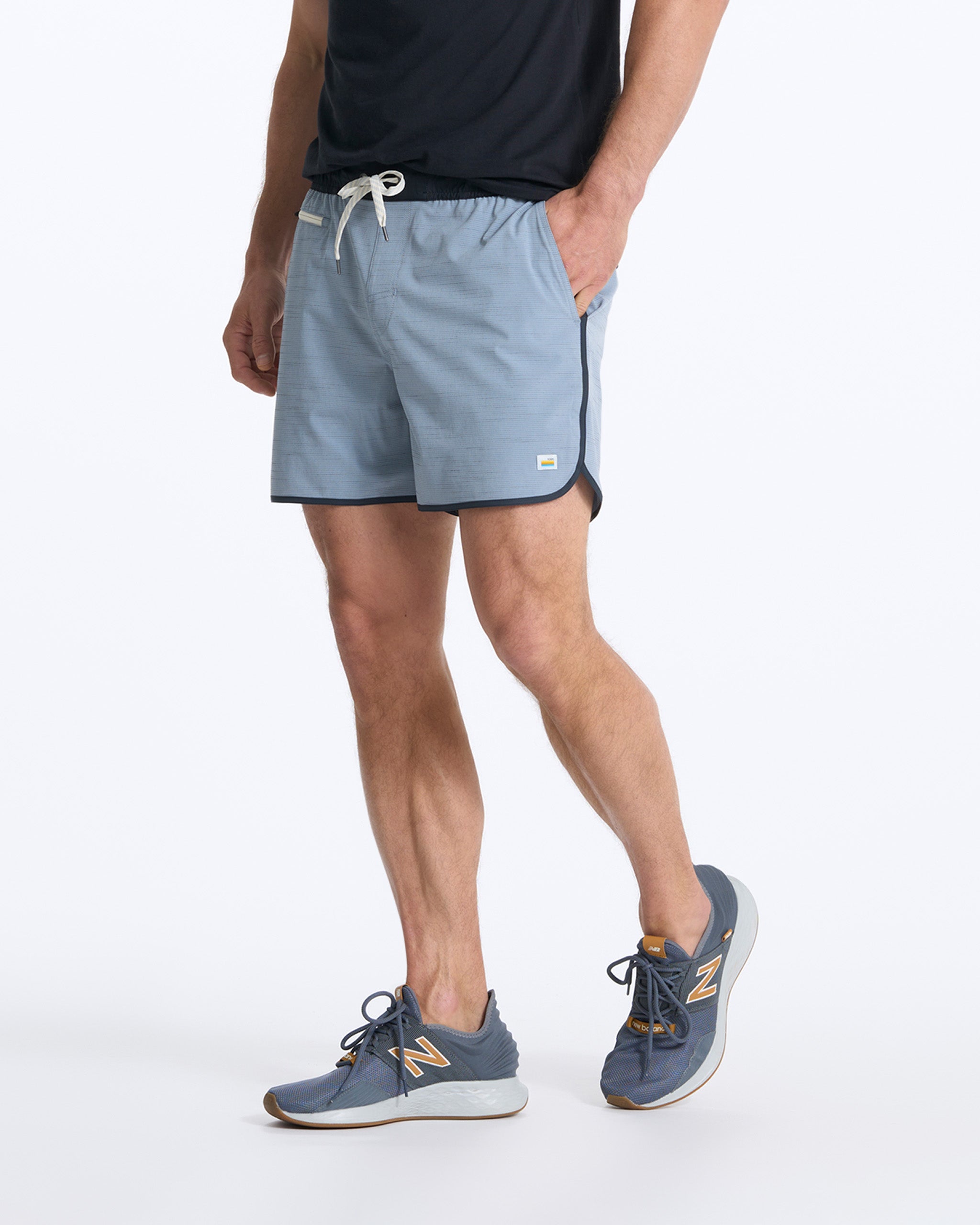 Banks Short 5" | Light Cloud Slub Stripe