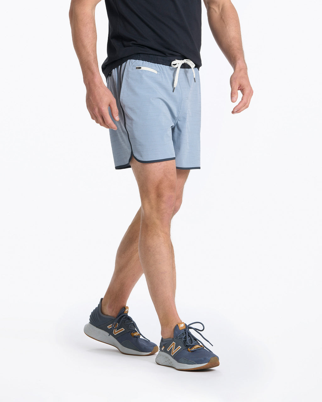 Banks Short 5" | Light Cloud Slub Stripe