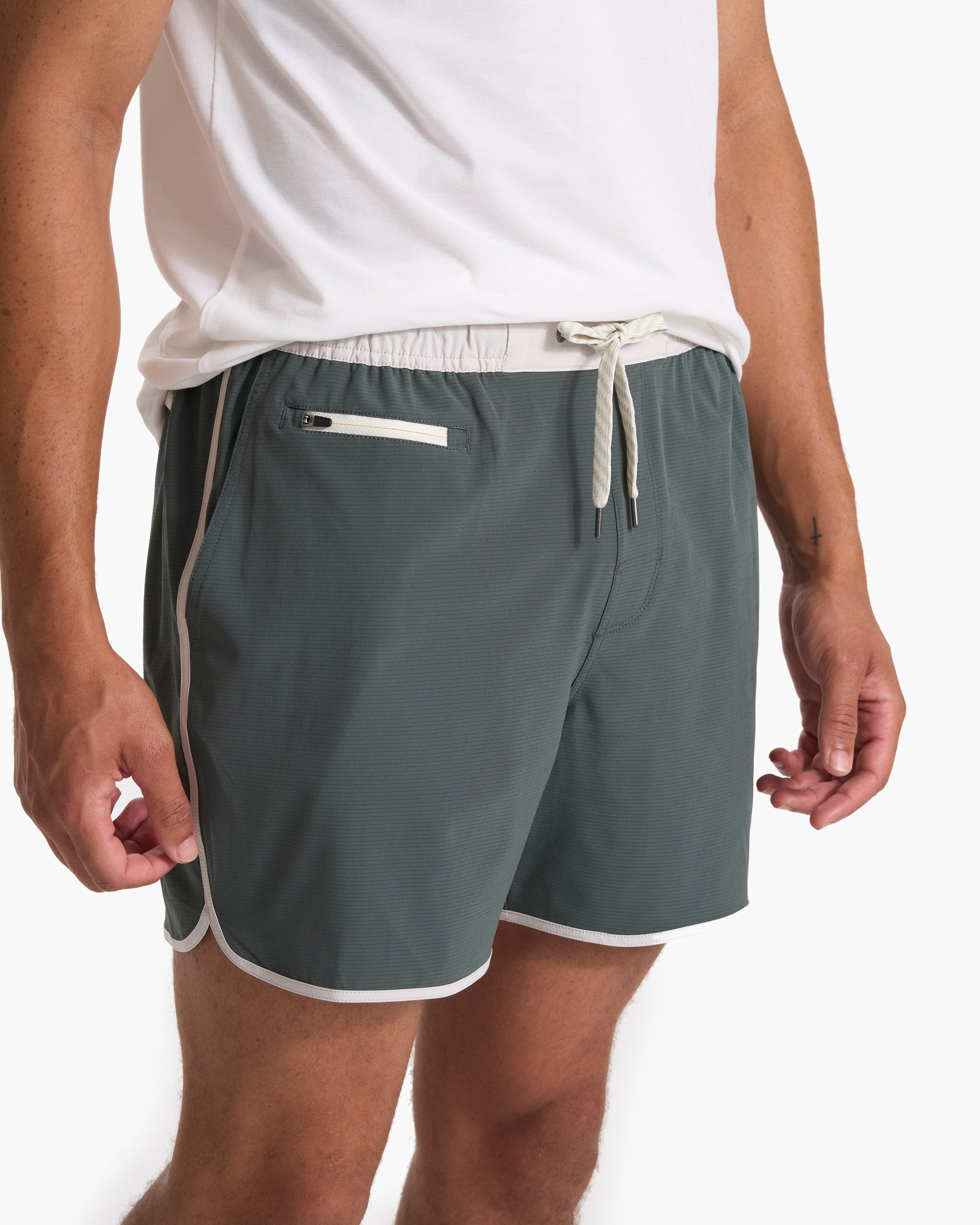 Banks Short 5" | Smoked Beryl Slub Stripe