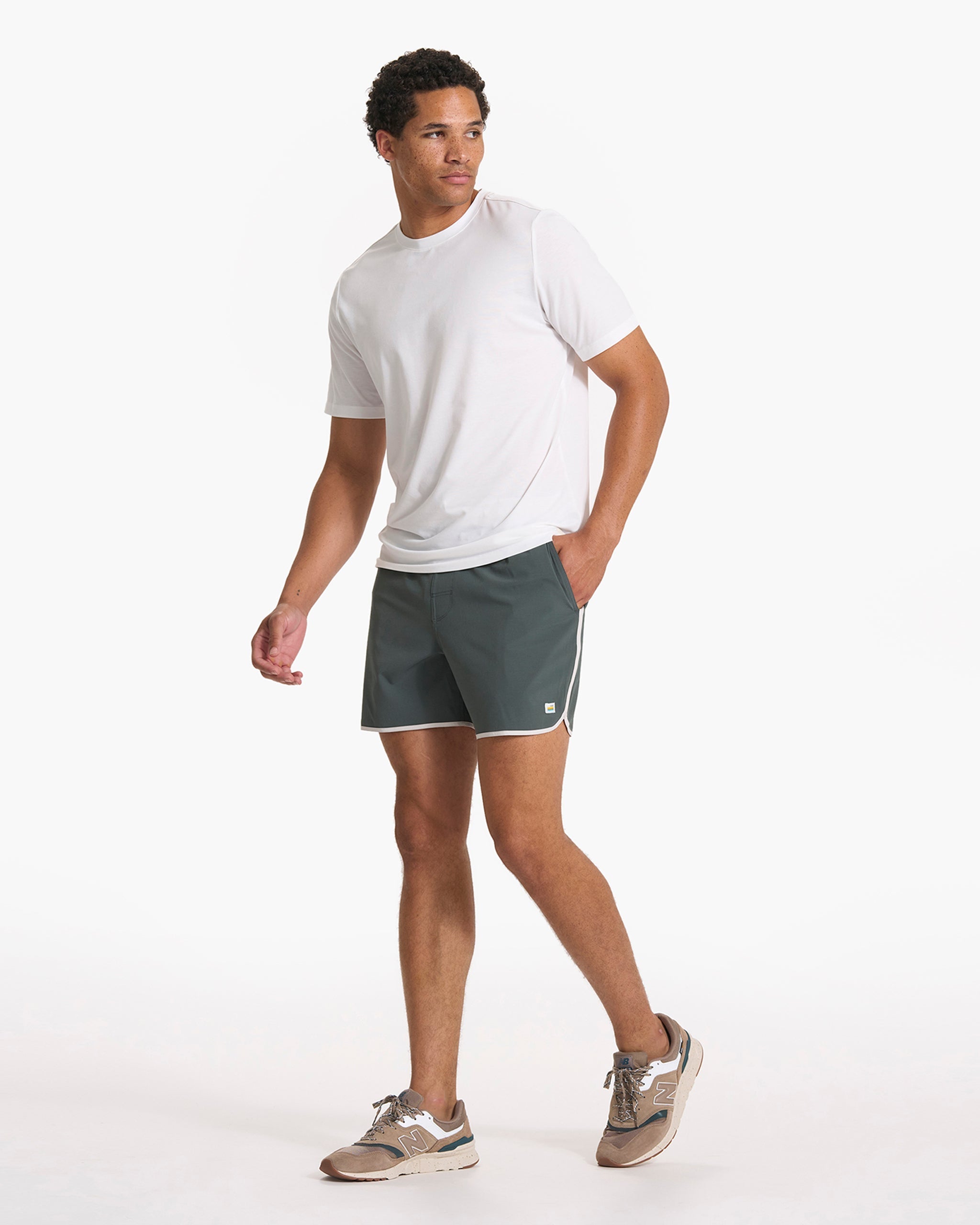 Banks Short 5" | Smoked Beryl Slub Stripe