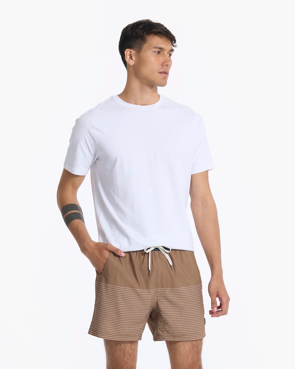 Kore Short Lined 5" | Camel Stripe