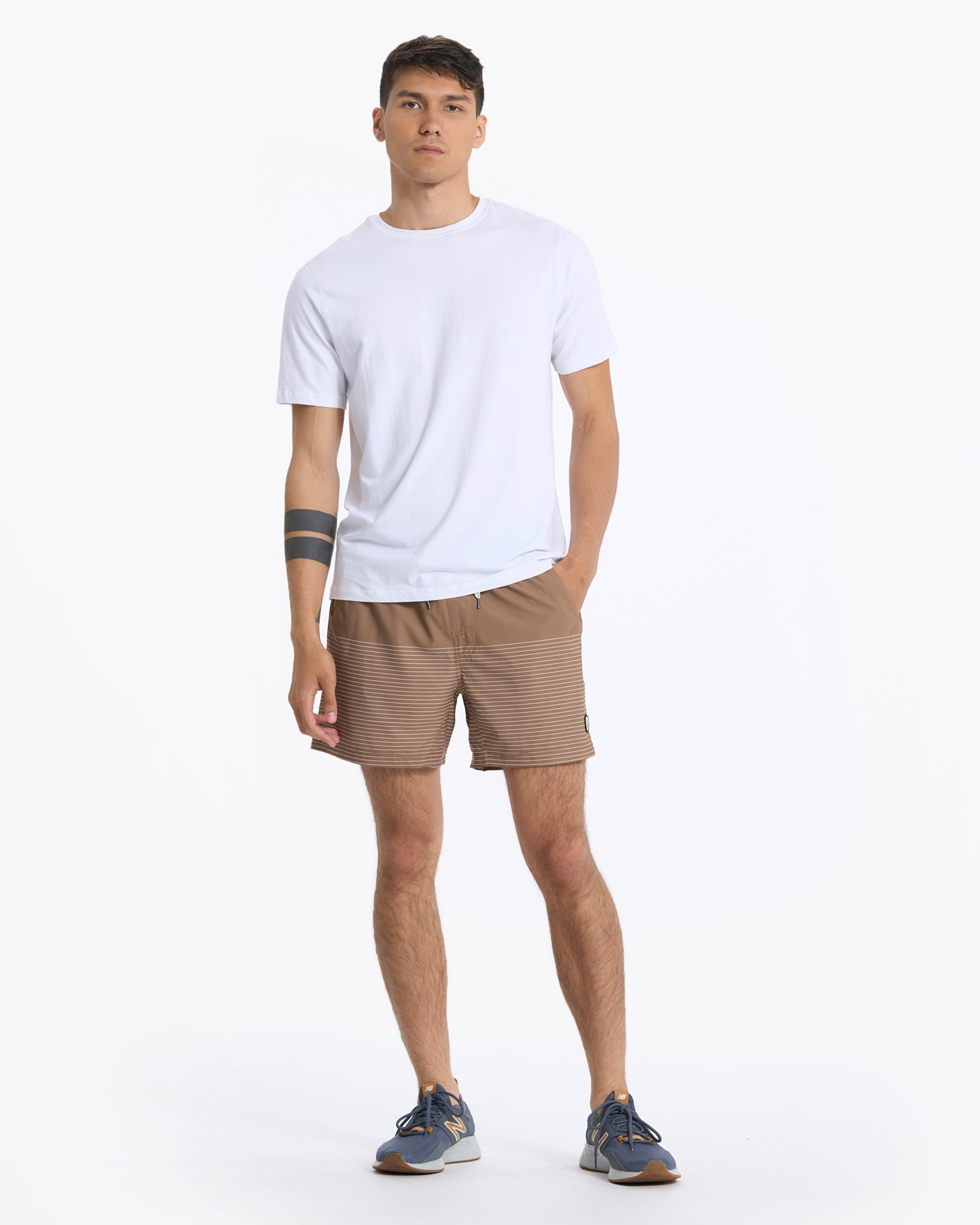 Kore Short Lined 5" | Camel Stripe