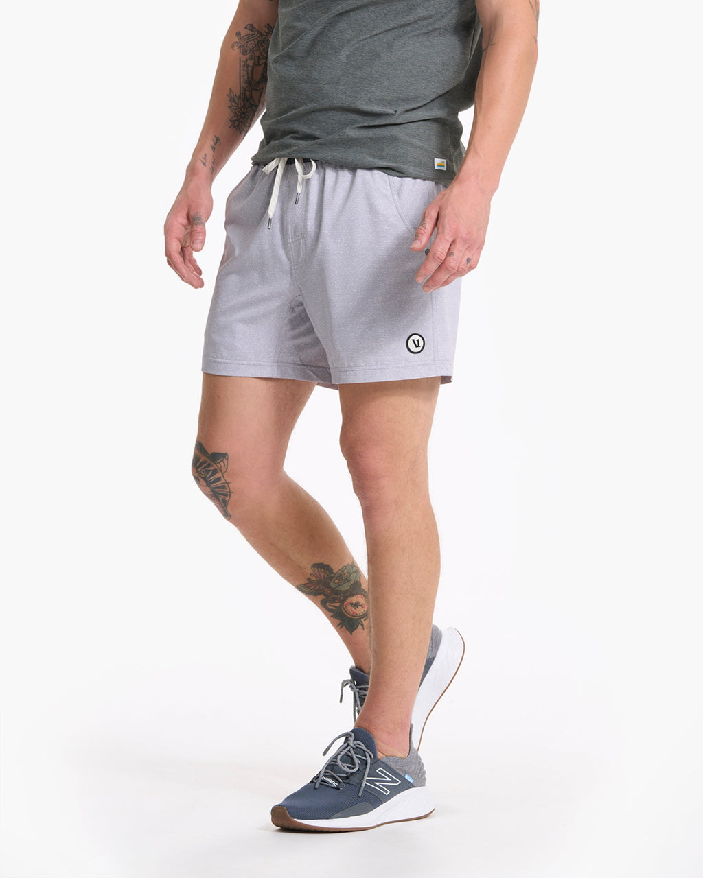 Kore Short Lined 5" | Platinum Dashed Lines