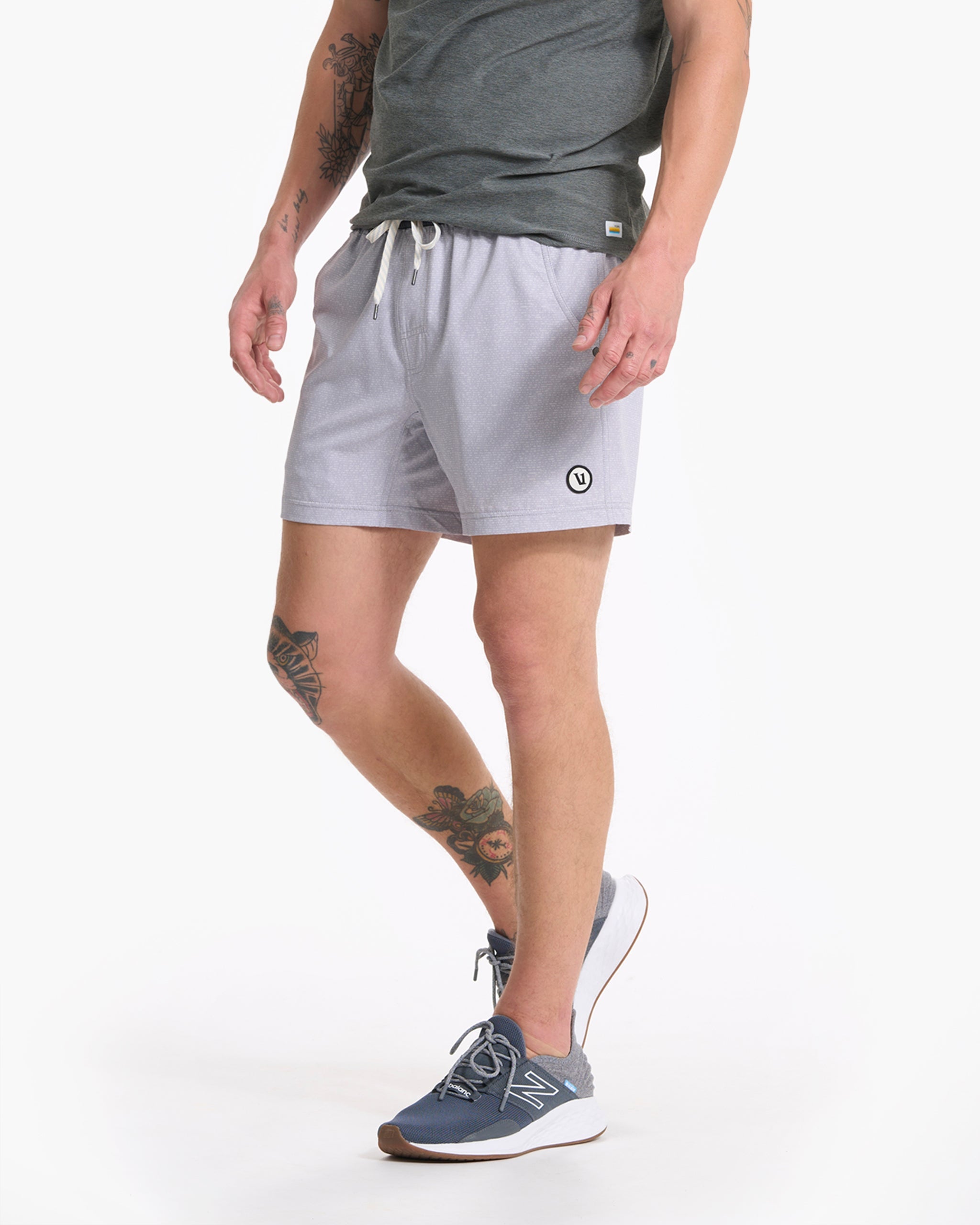 Kore Short Lined 5" | Platinum Dashed Lines