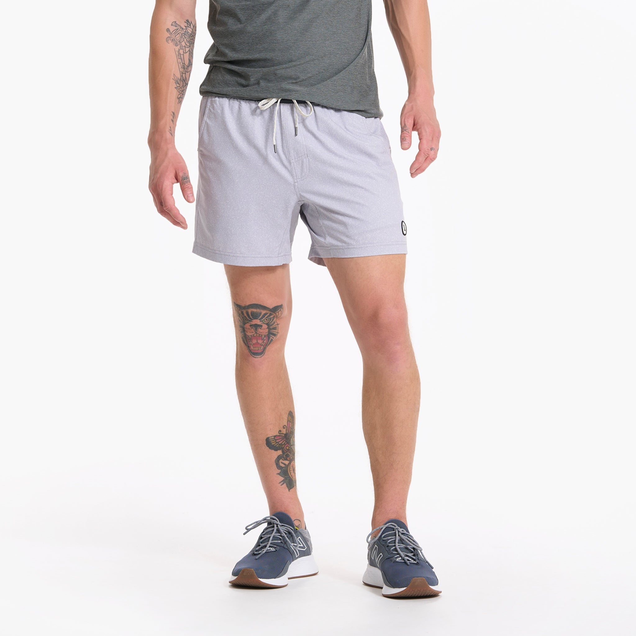 Kore Short Lined 5" | Platinum Dashed Lines