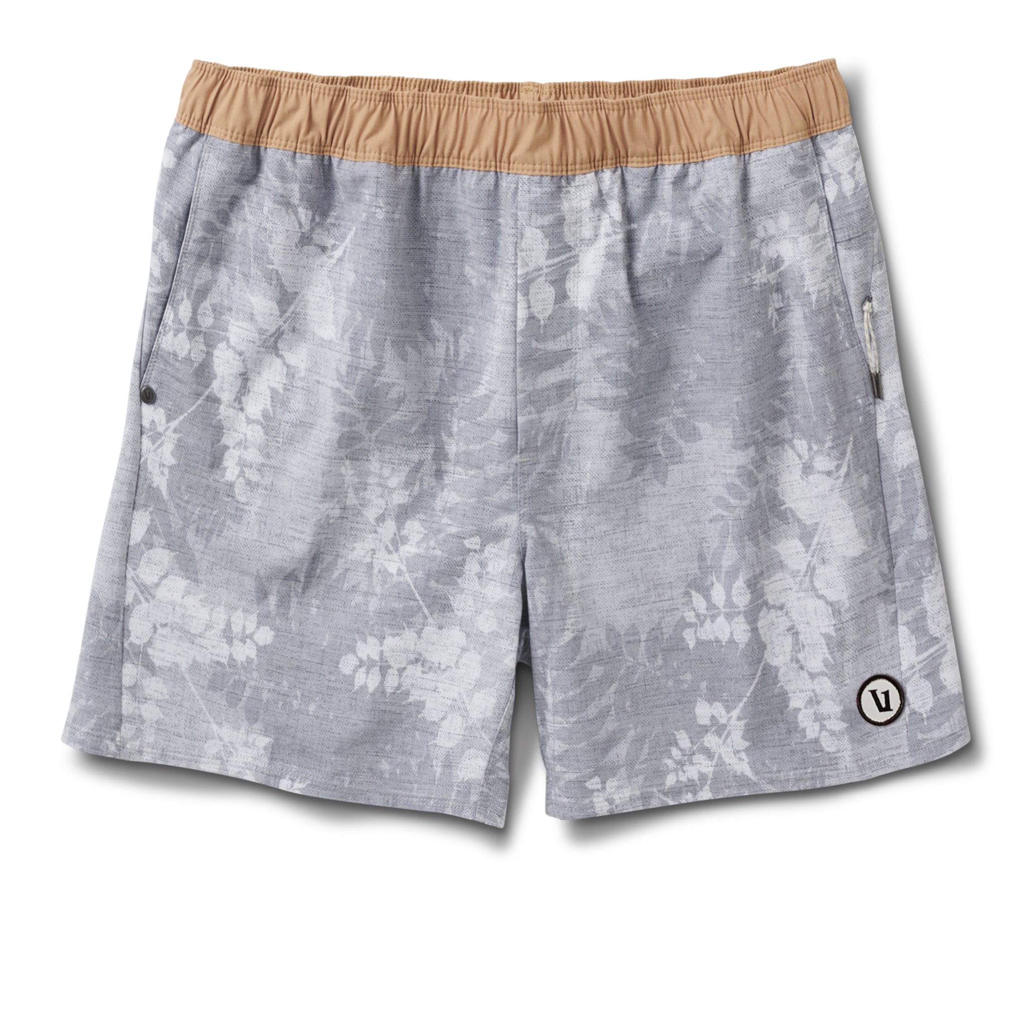 Cape Short | Light Grey Vintage Leaf