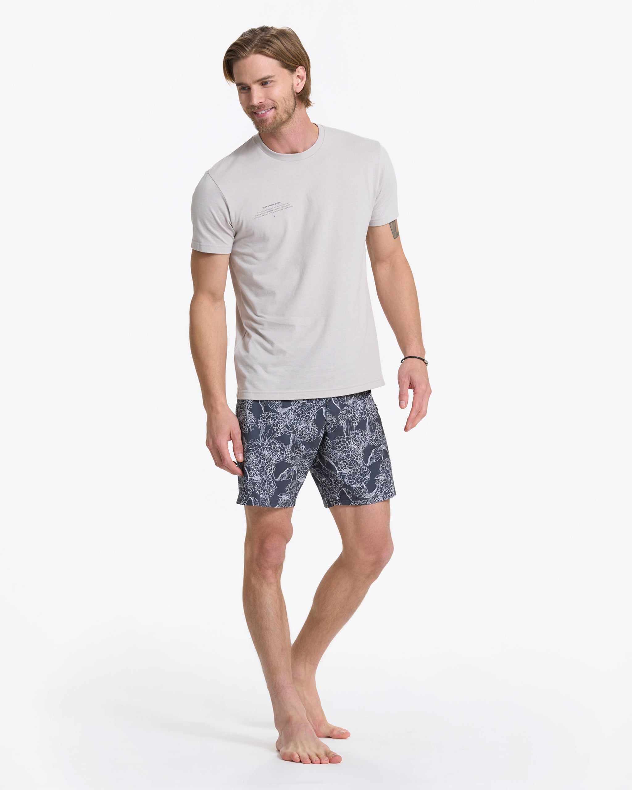 Infinity Boardshort | Charcoal Hydrangea