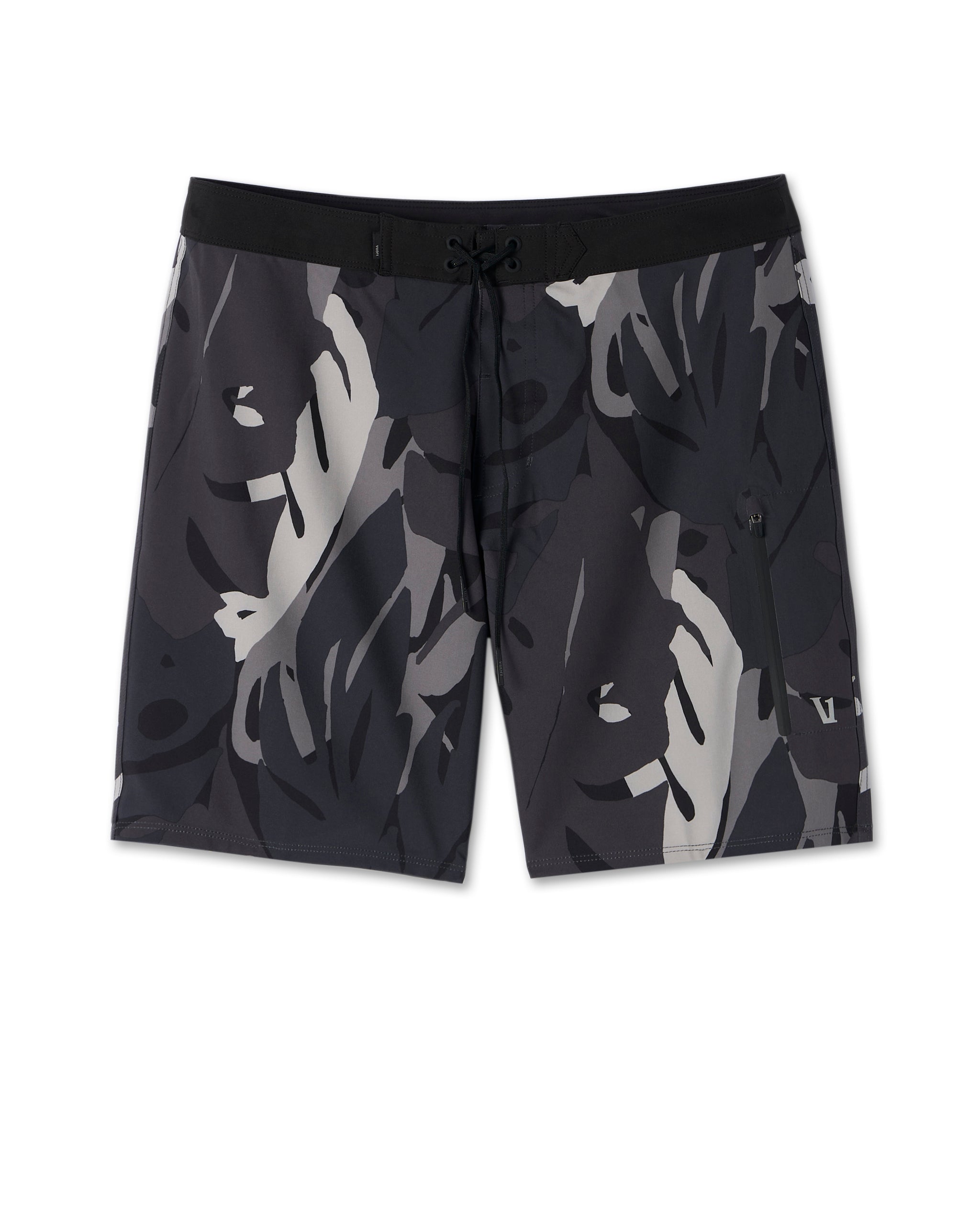 Infinity Boardshort | Charcoal Leaves