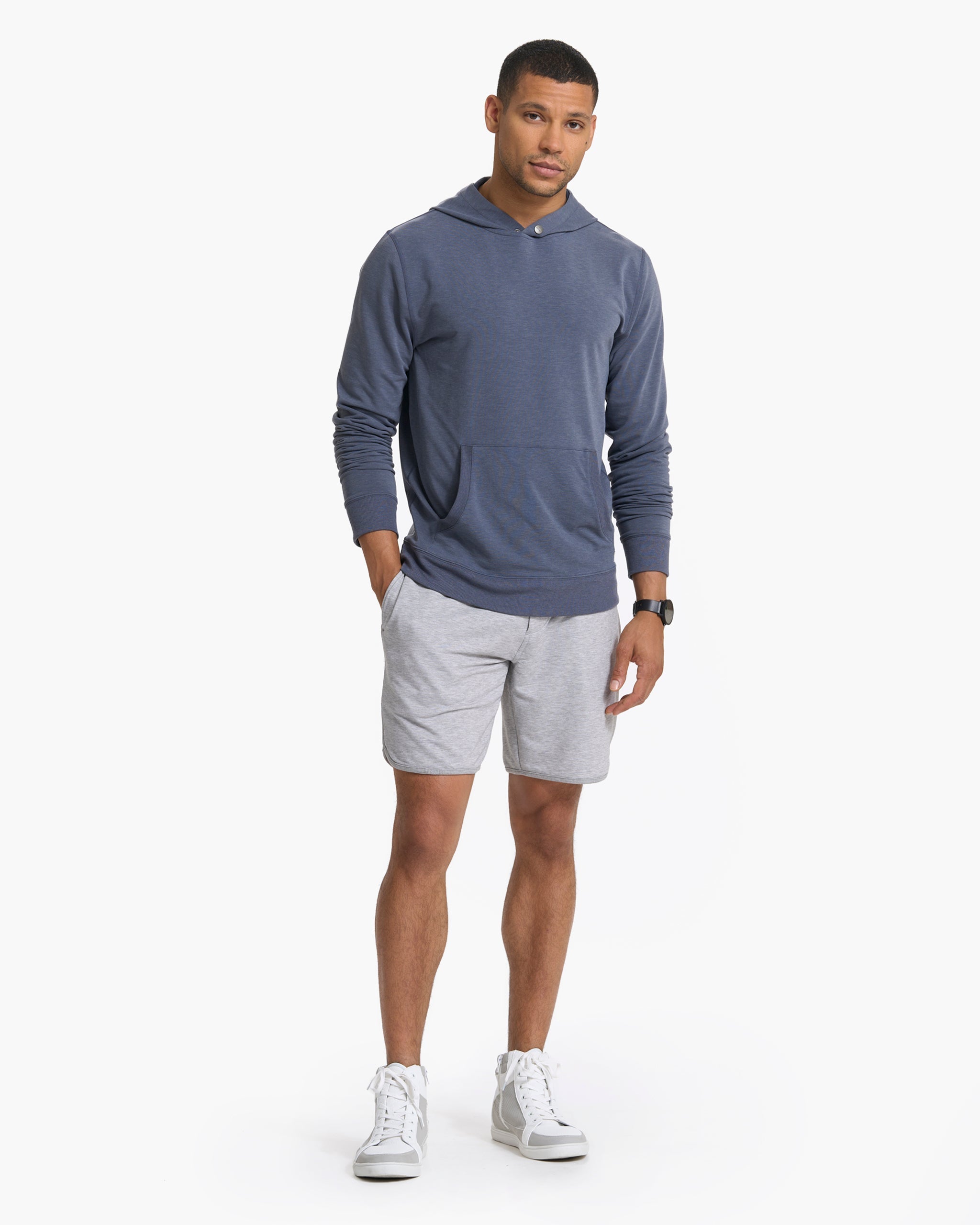 Austin Sweatshort | Light Heather Grey
