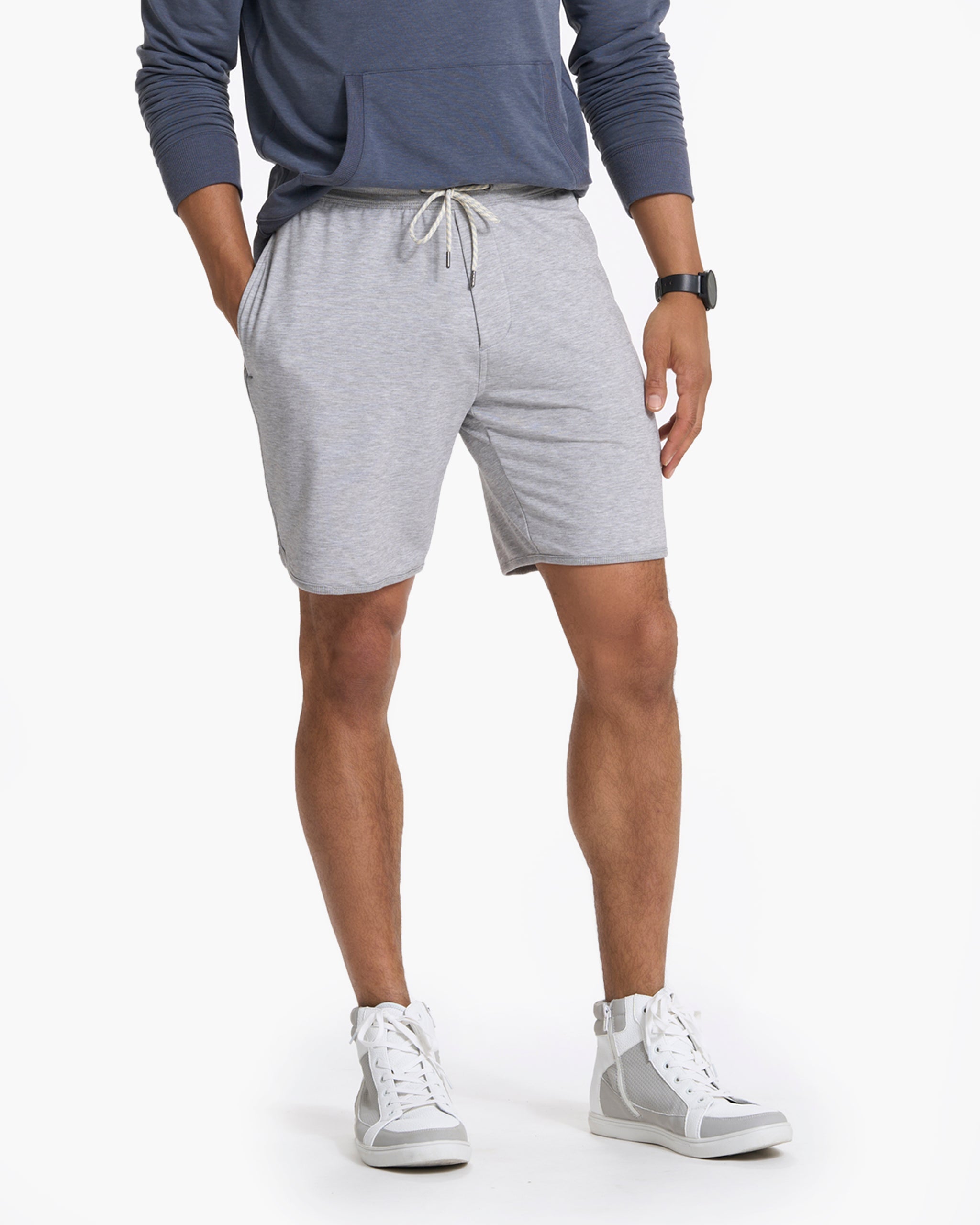 Austin Sweatshort | Light Heather Grey