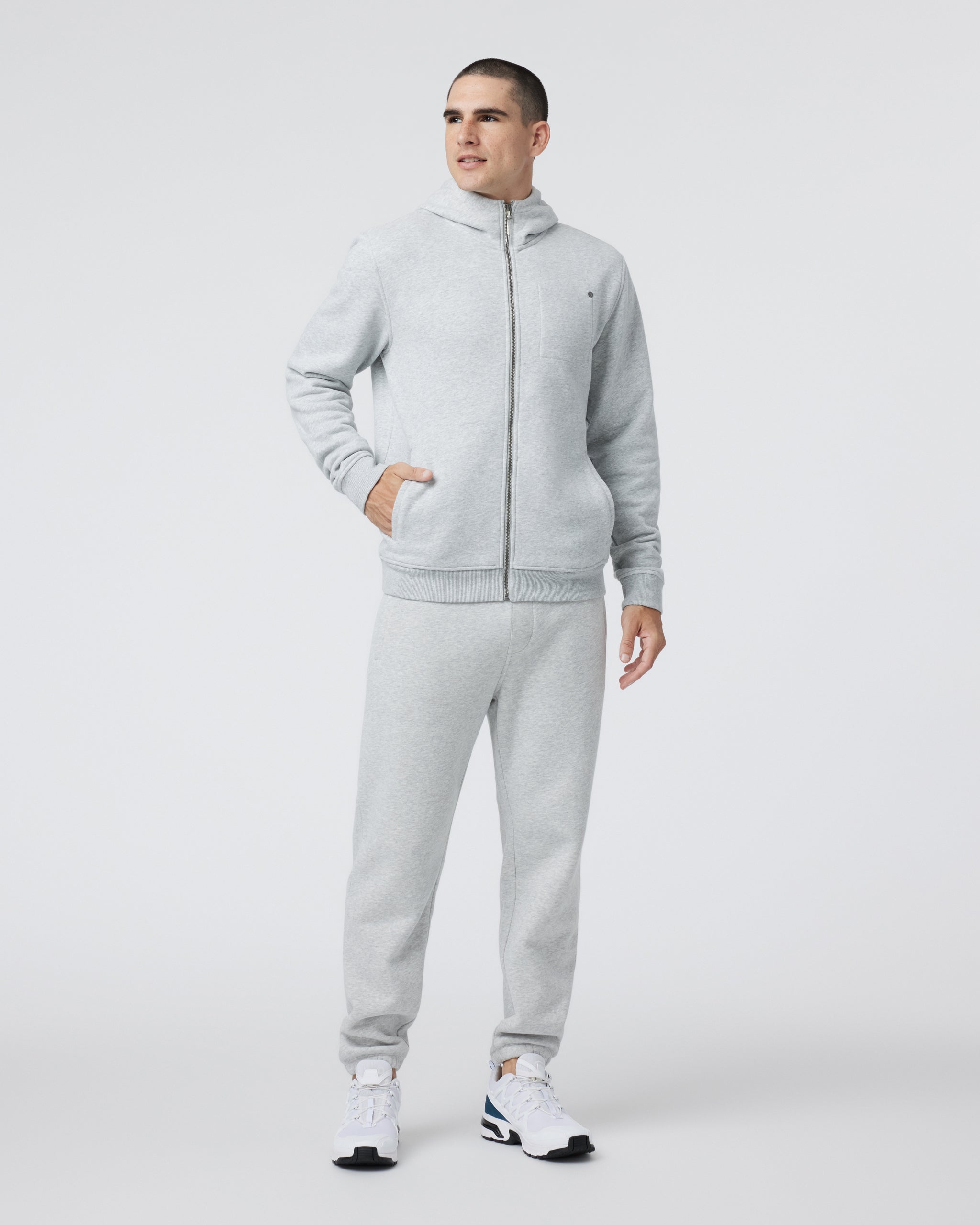Seaside Sweatpant - Long | Light Heather Grey