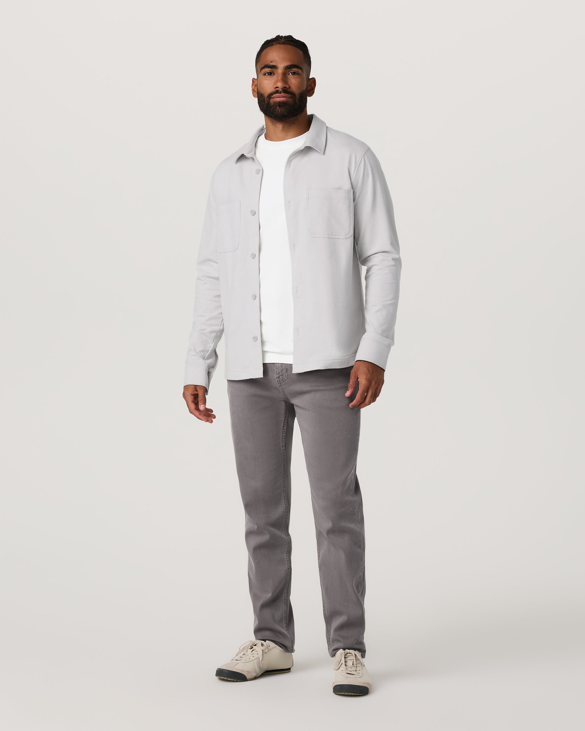 Benton Stretch Twill Pant Athletic Slim Fit 30" | Cavern Grey