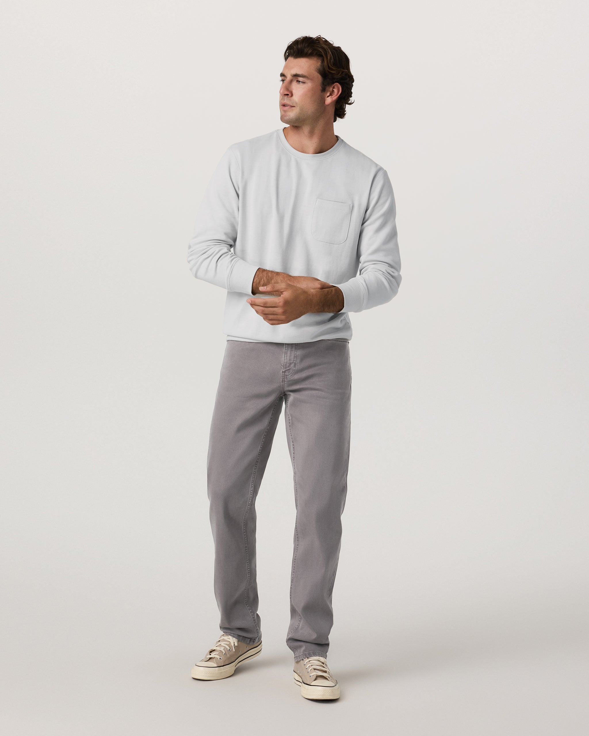 Benton Stretch Twill Pant Classic Fit 30" | Cavern Grey