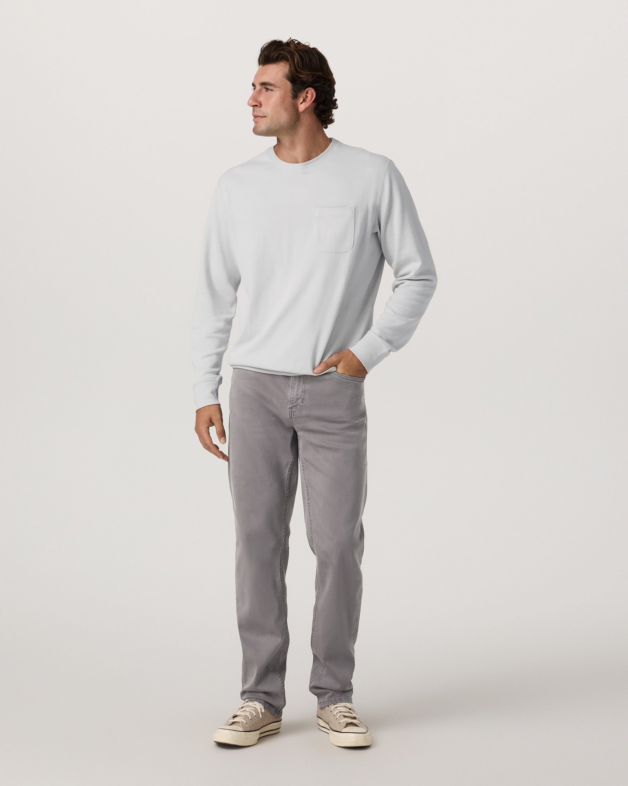 Benton Stretch Twill Pant Classic Fit 30" | Cavern Grey