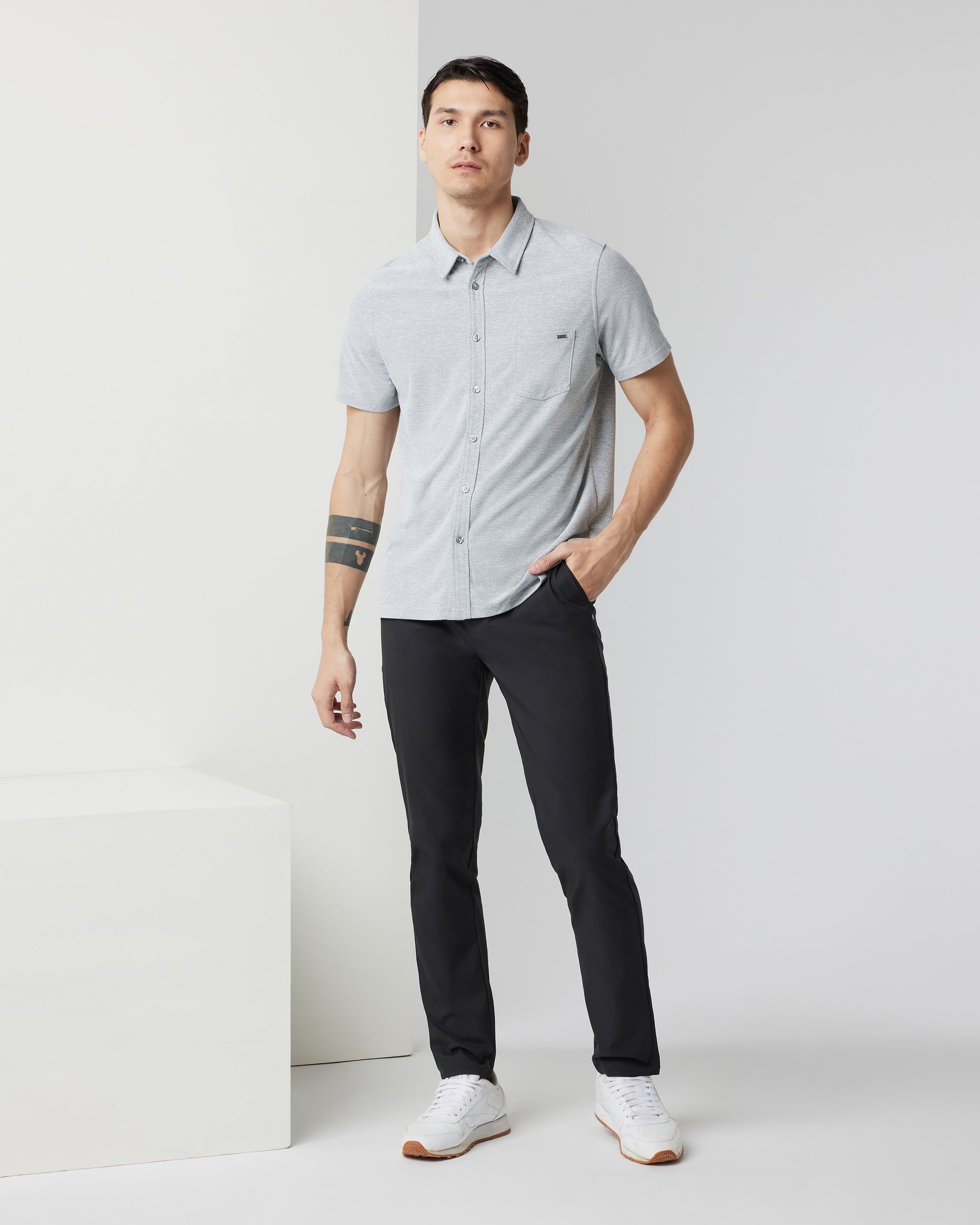 Cascade Tech Chino Pant Athletic Slim Fit 32" | Black