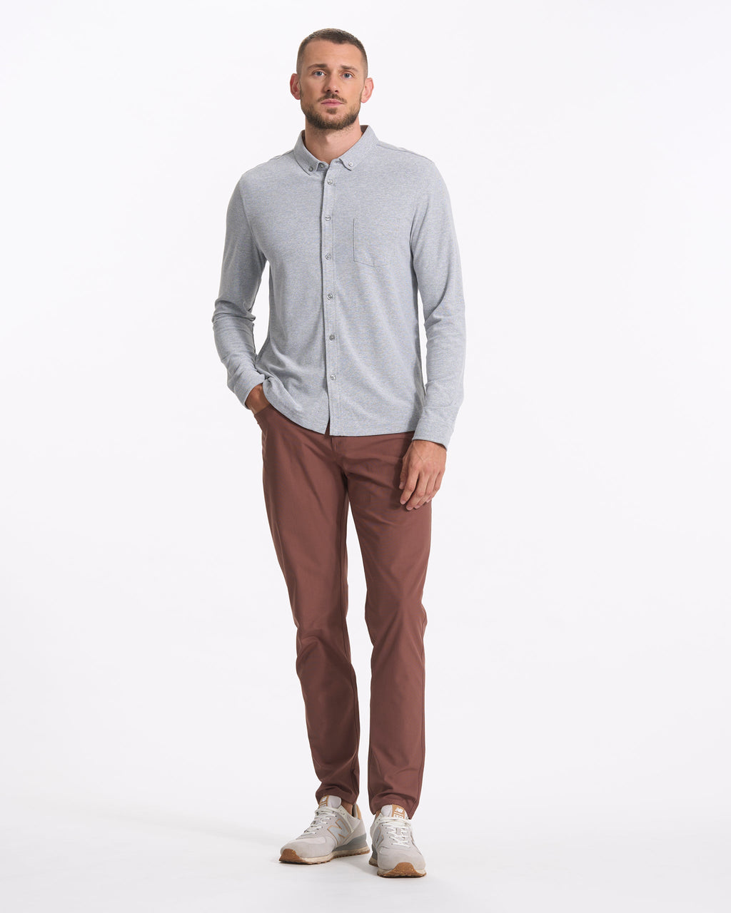 Meta Pant Athletic Slim Fit 32" | Hazelnut