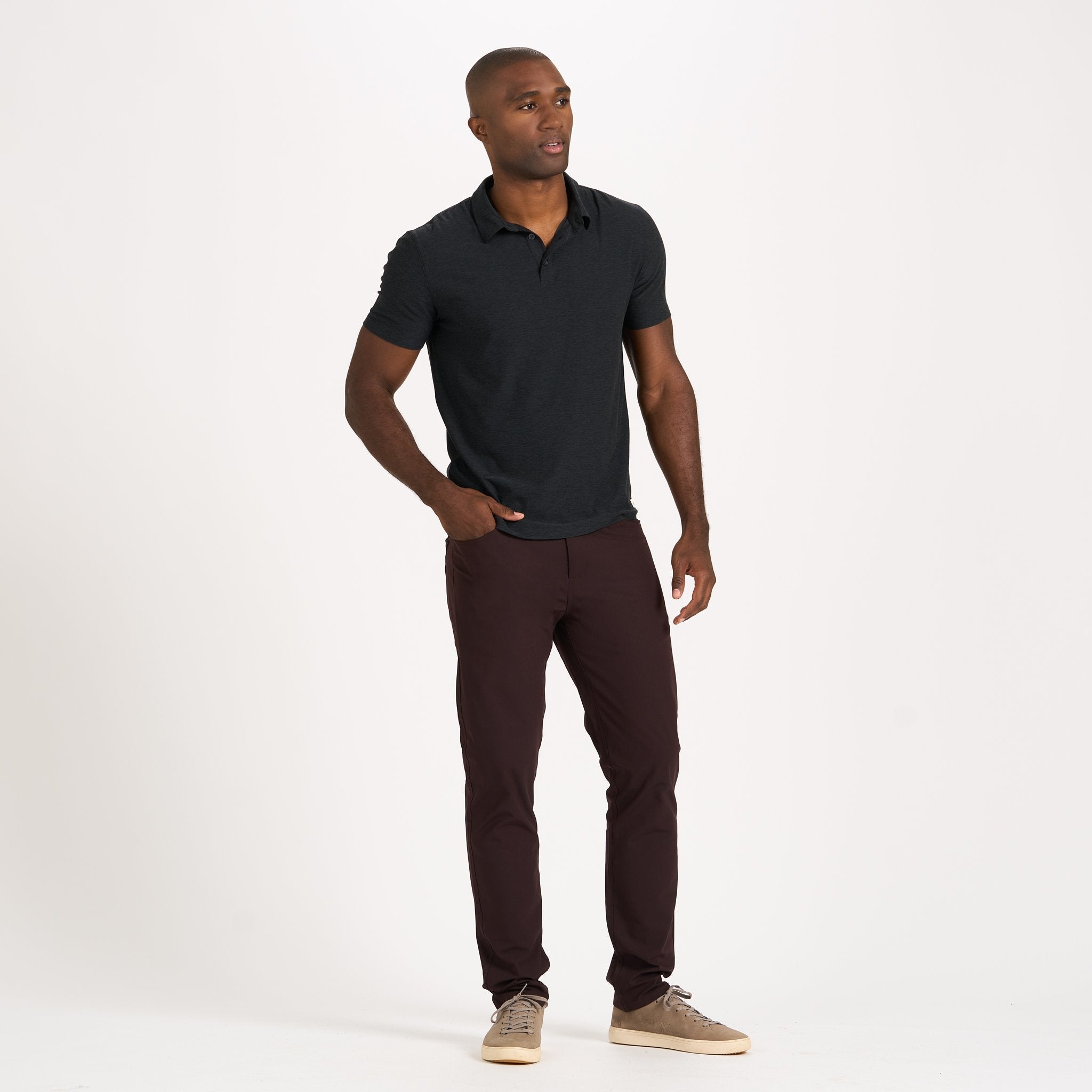 Meta Pant Athletic Slim Fit 32" | Oxblood