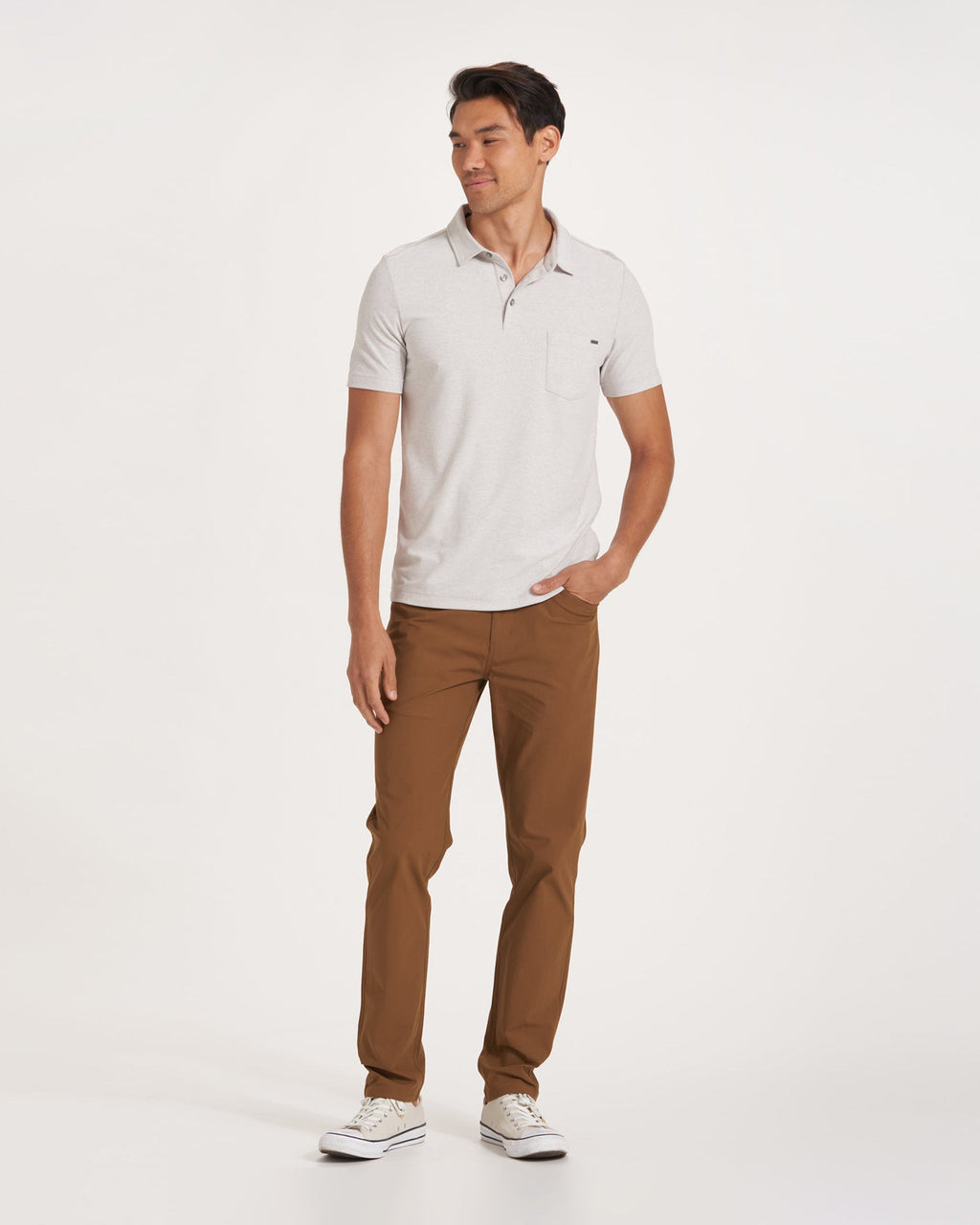 Meta Pant Athletic Slim Fit 34 | Tobacco