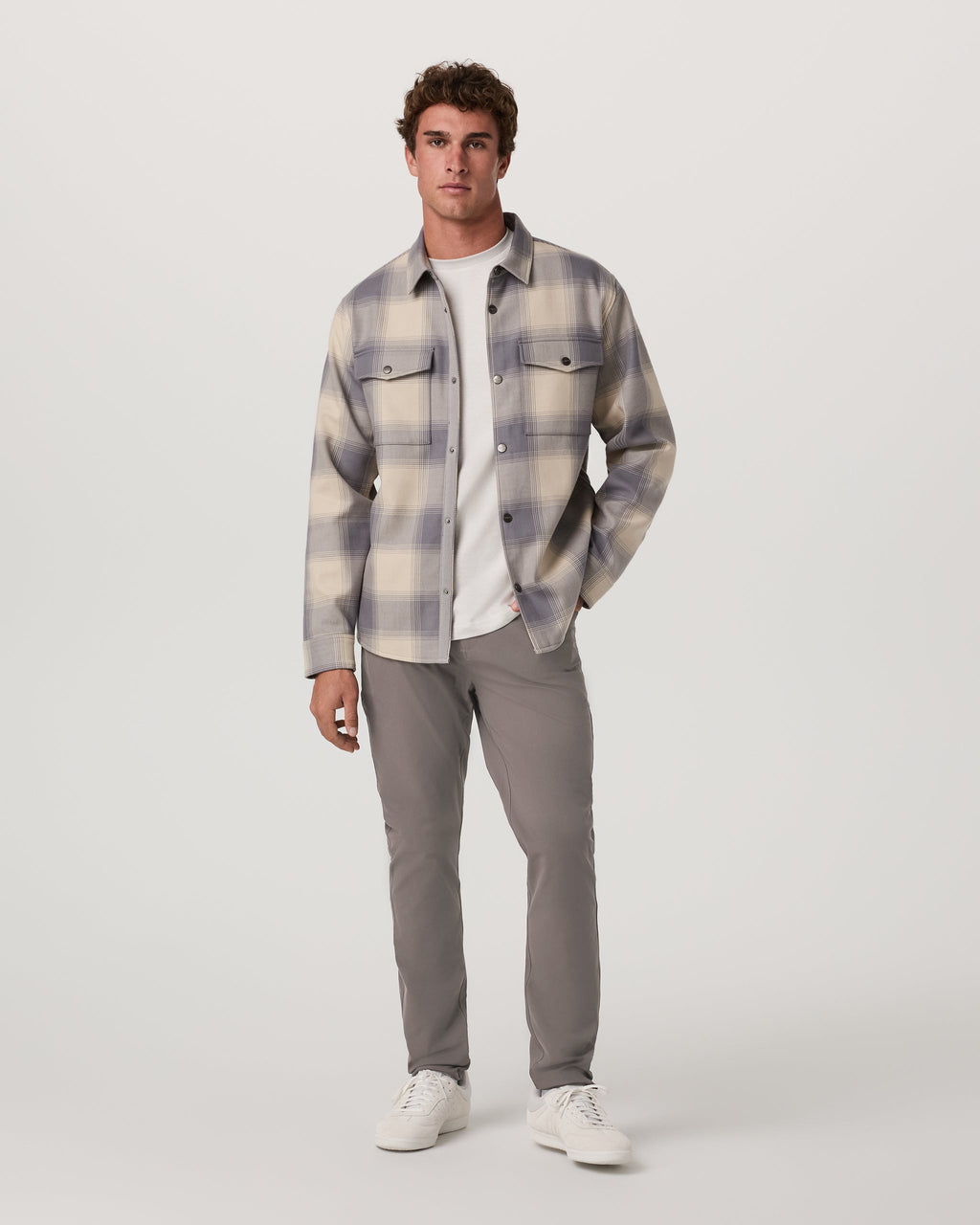 Meta Pant Athletic Slim Fit 32" | Warm Grey