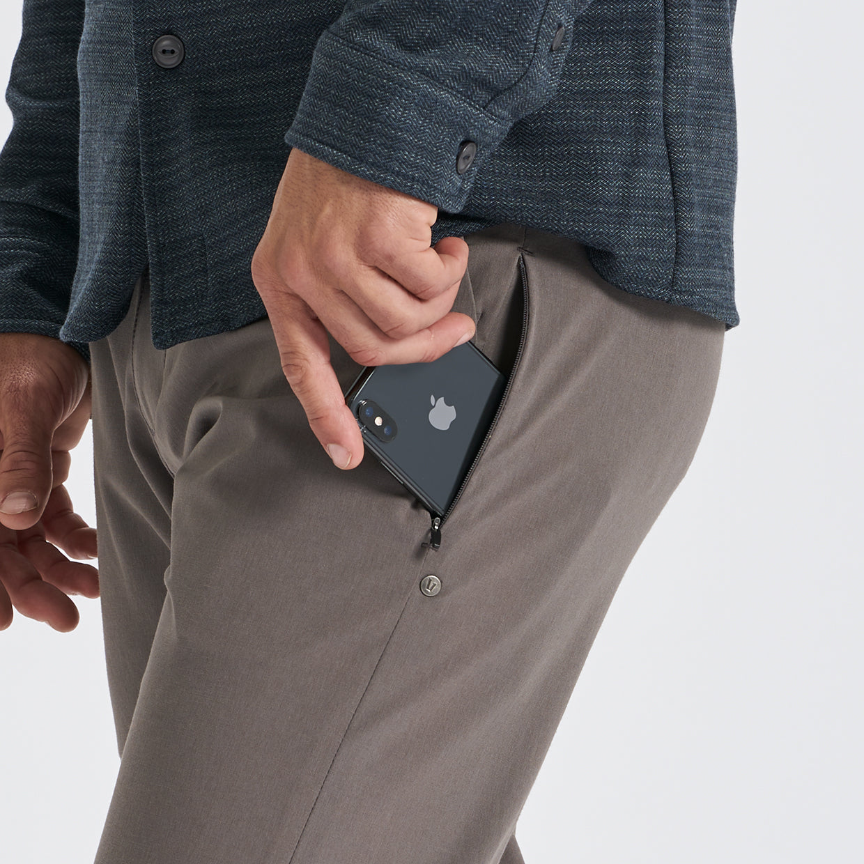 Aim Pant 32" | Cocoa Linen Texture
