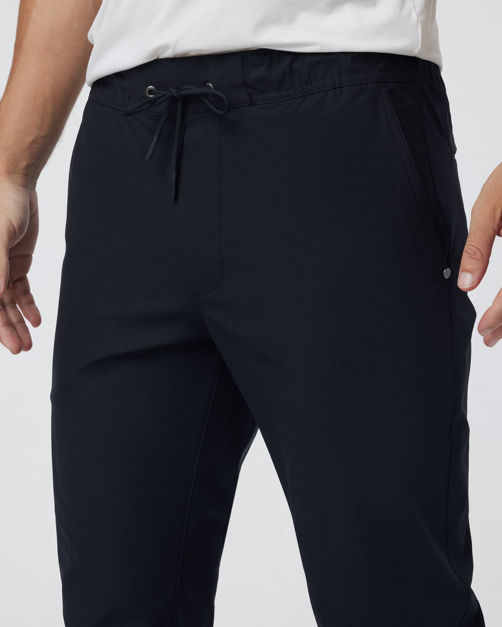 Meta Elastic Waist Pant | Black