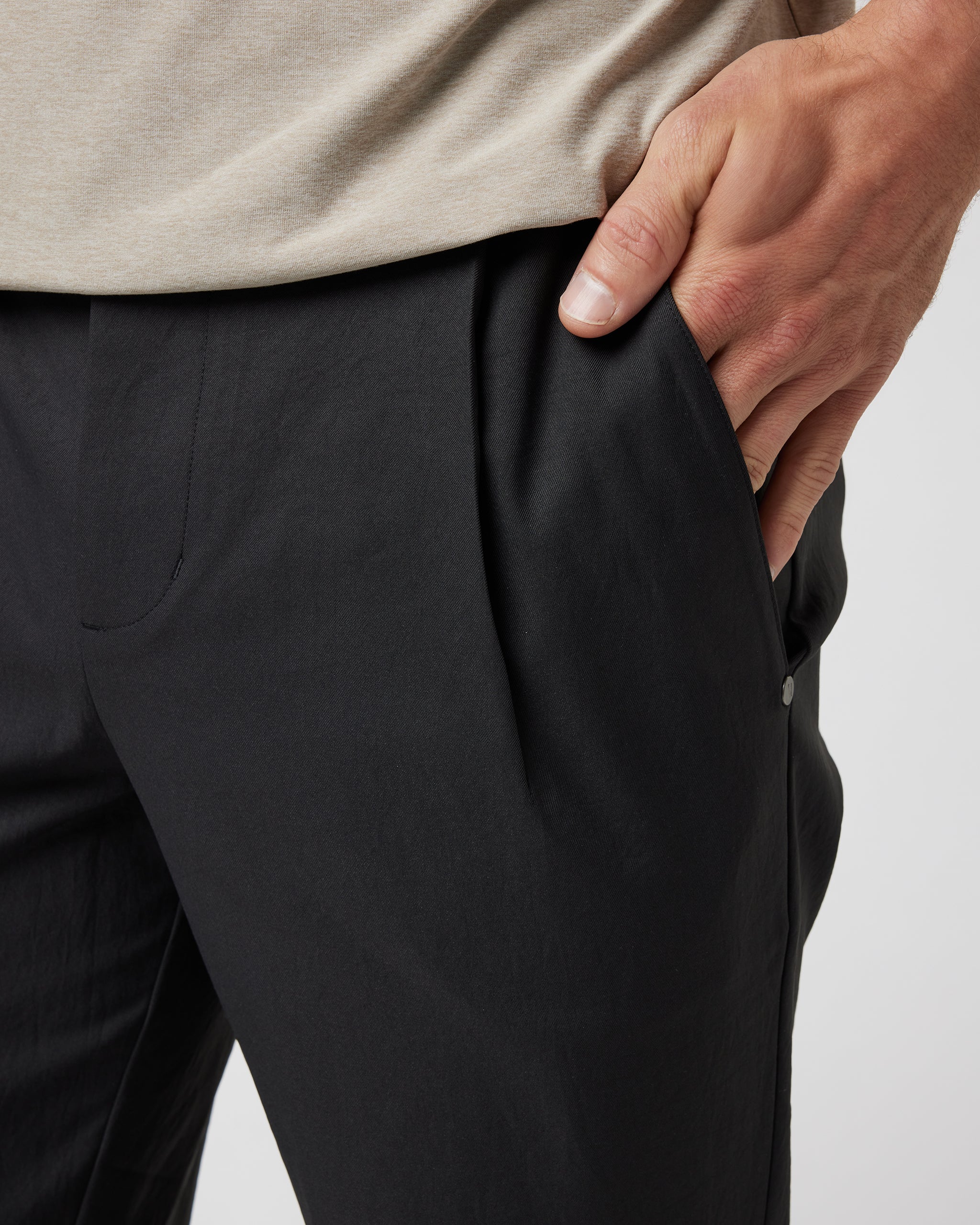 Cascade Elastic Waist Trouser | Black