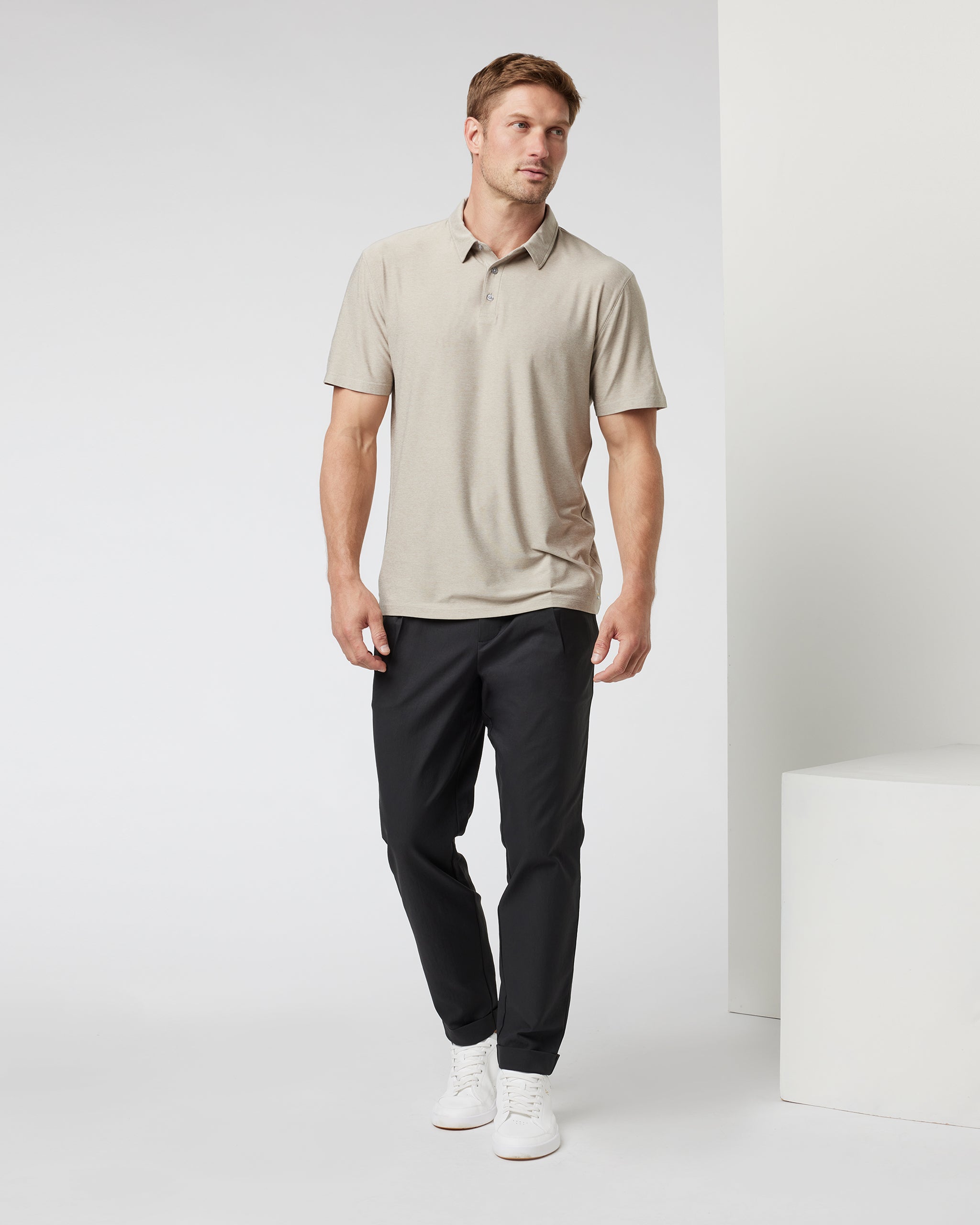 Cascade Elastic Waist Trouser | Black
