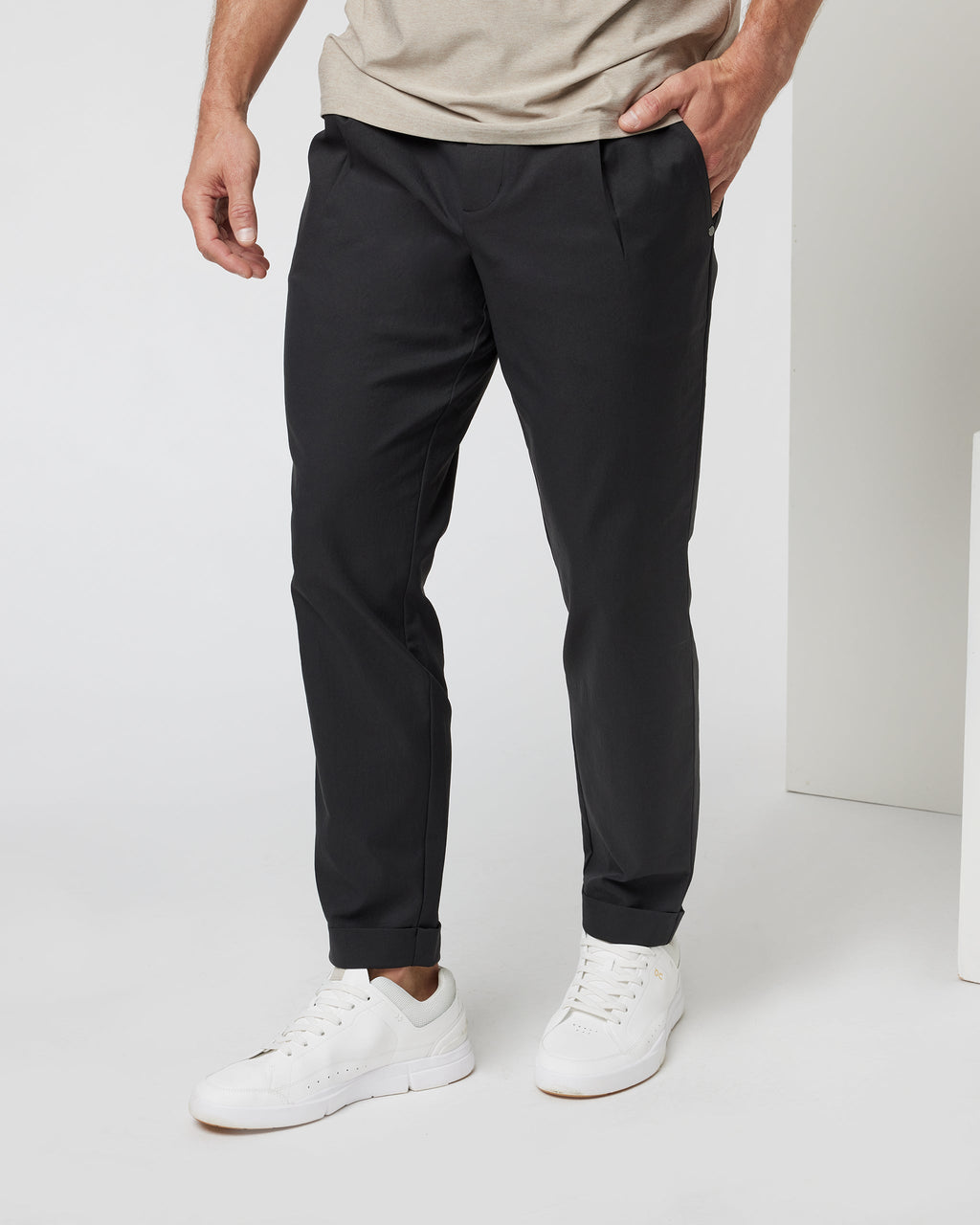 Cascade Elastic Waist Trouser | Black