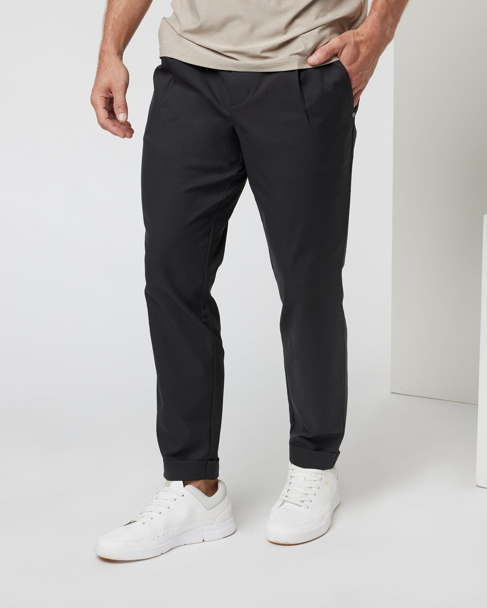 Cascade Elastic Waist Trouser | Black
