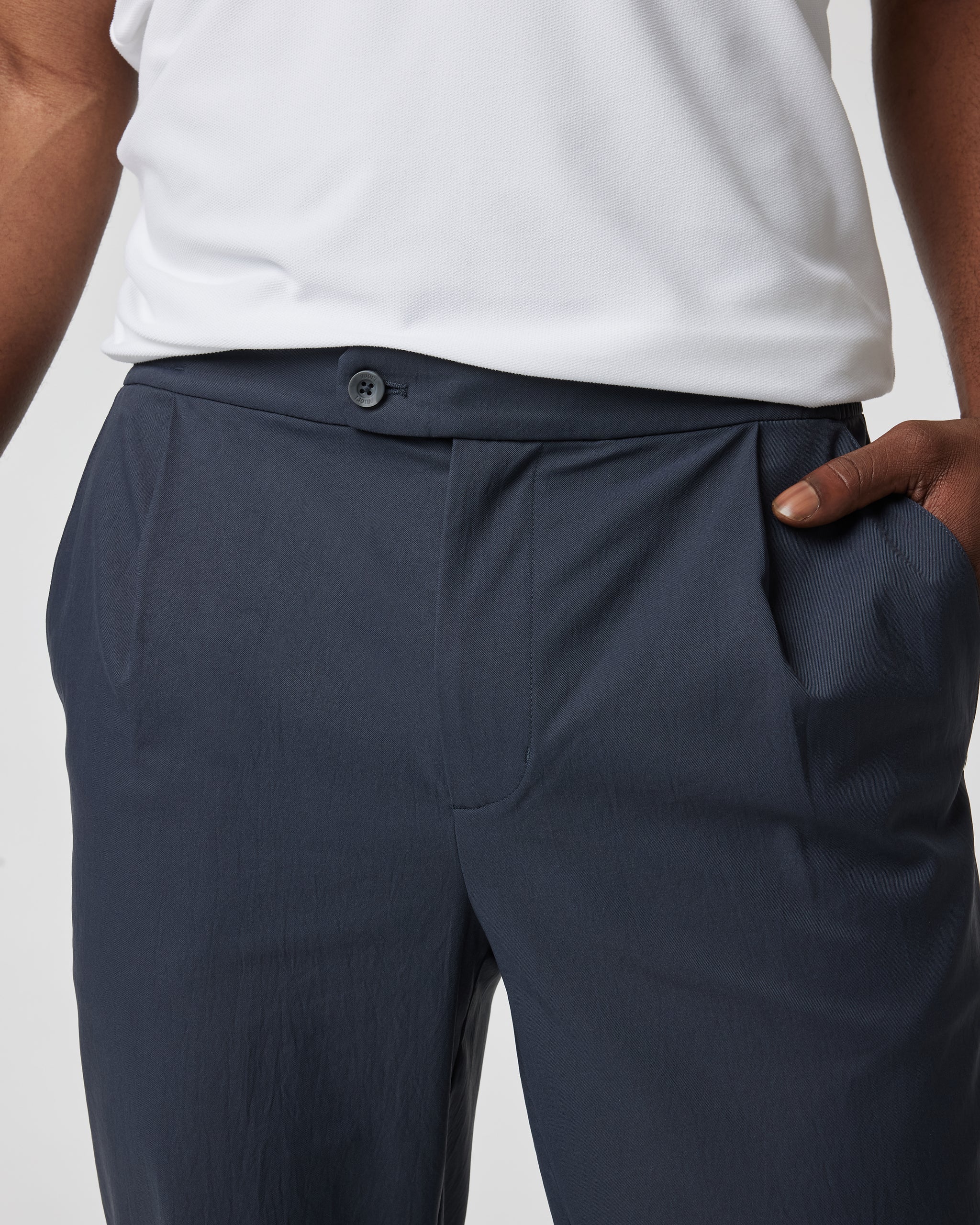 Cascade Elastic Waist Trouser | Navy