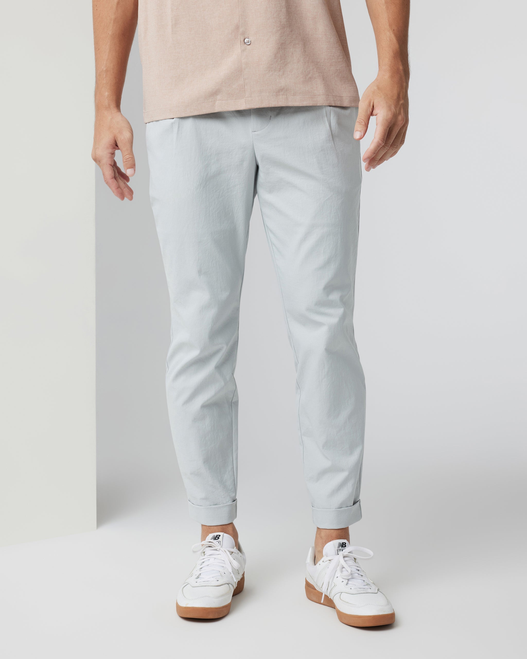Cascade Elastic Waist Trouser | Sky Grey