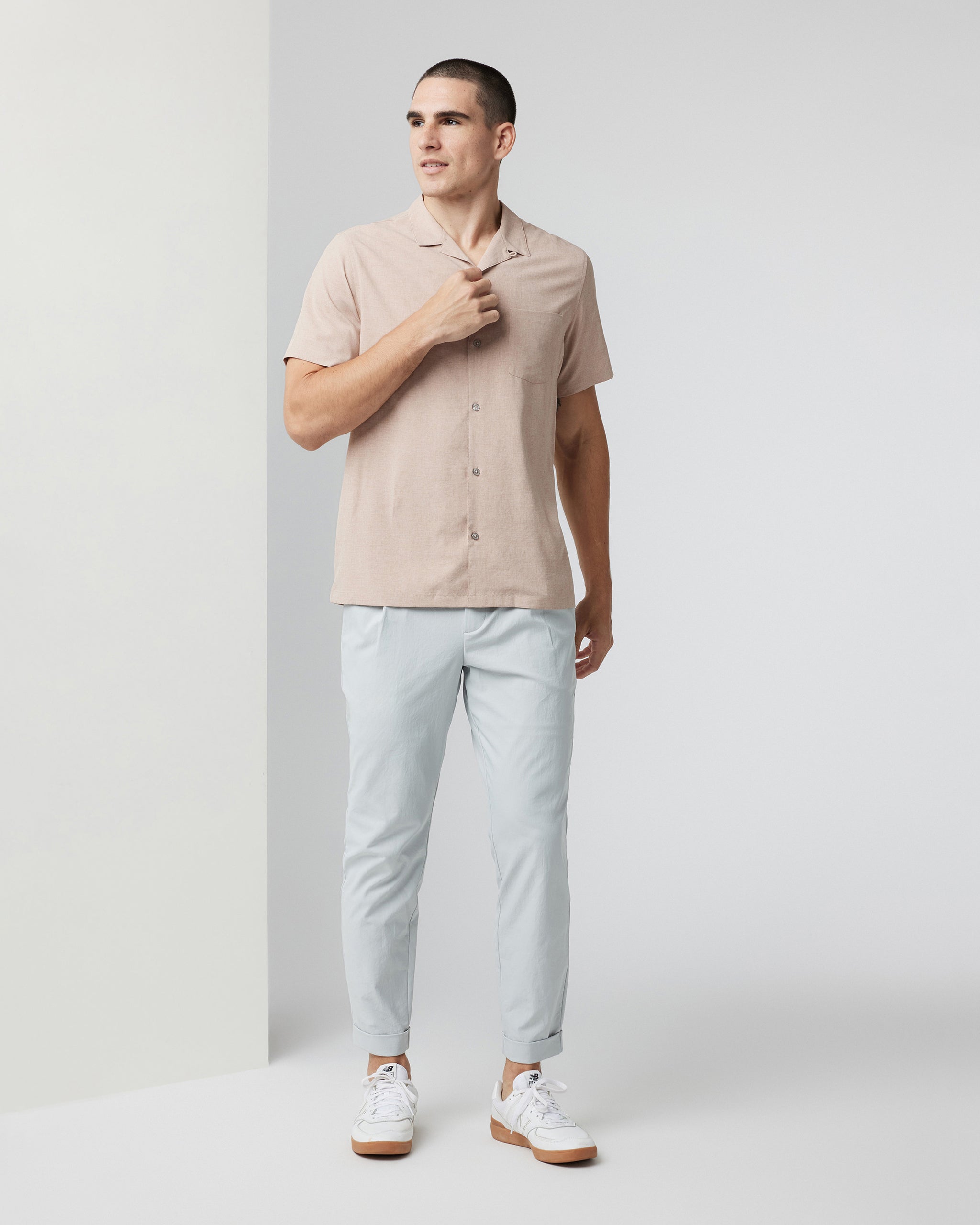 Cascade Elastic Waist Trouser | Sky Grey