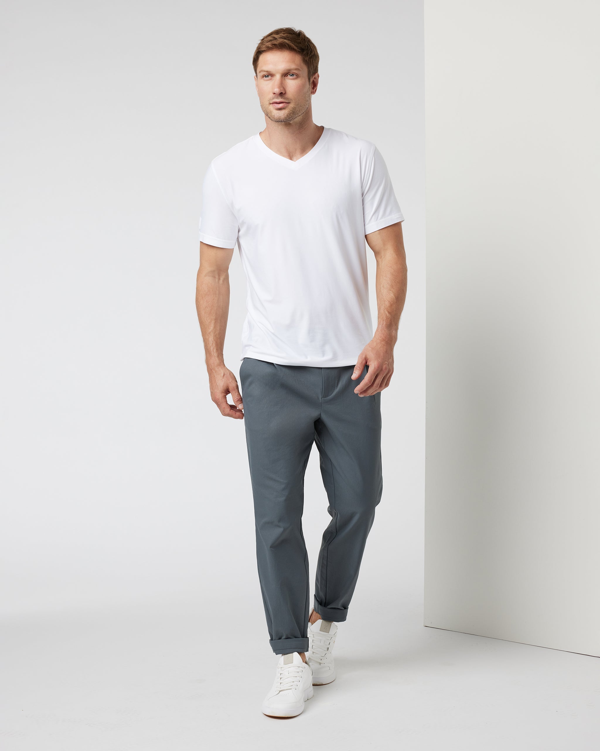 Cascade Elastic Waist Trouser | Shale