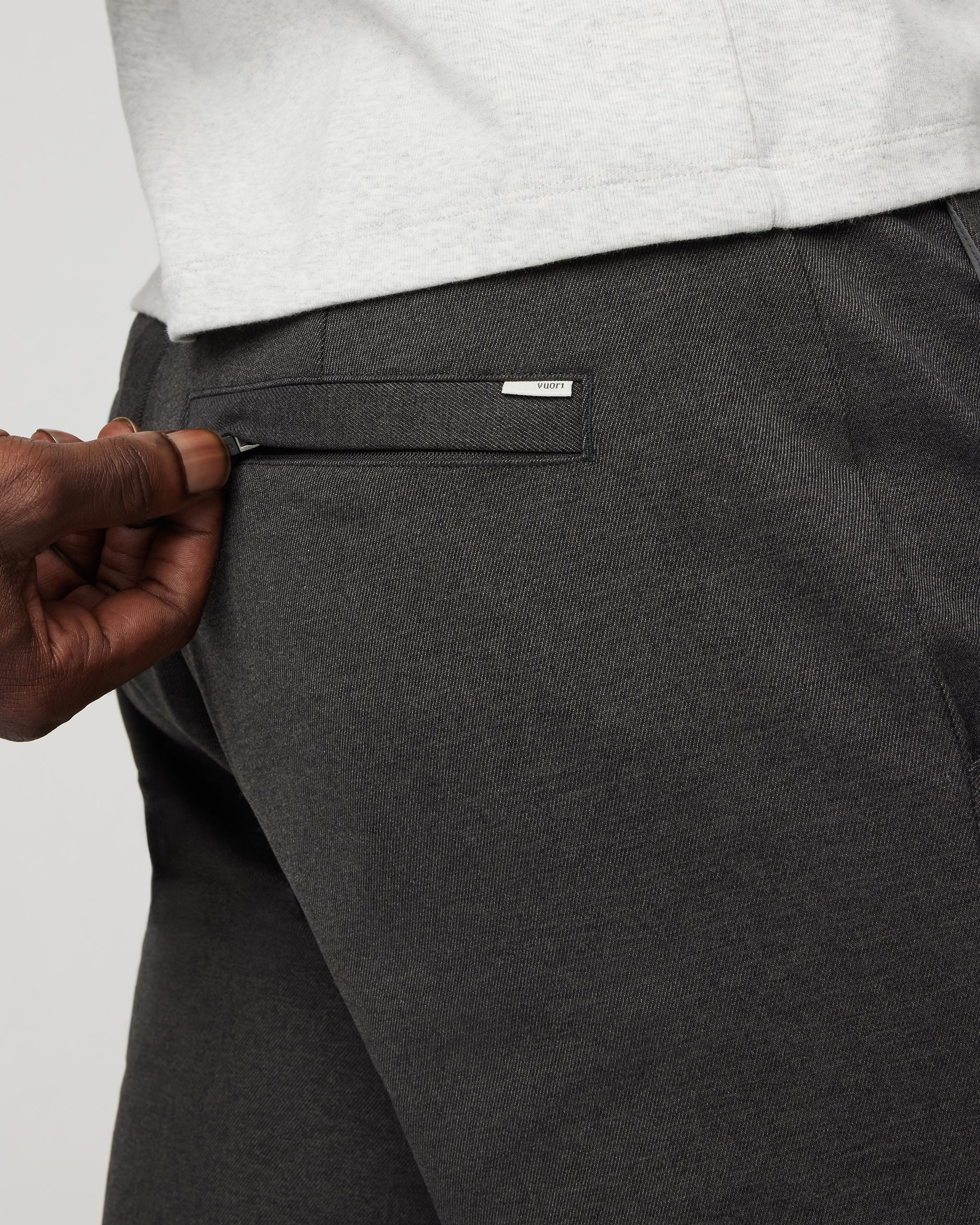 Zurich Elastic Waist Trouser | Dark Pewter Heather