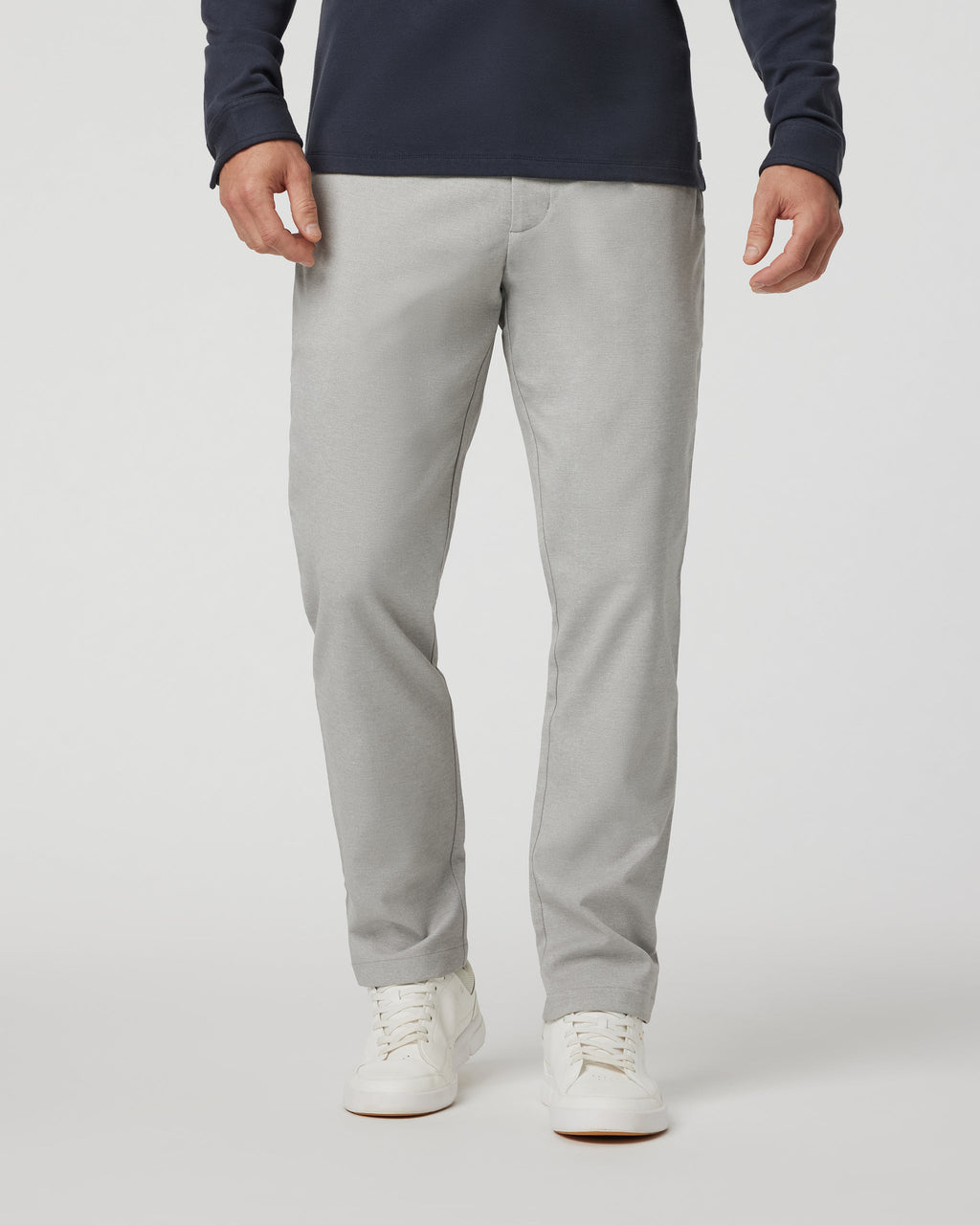 Zurich Elastic Waist Trouser | Light Heather Grey