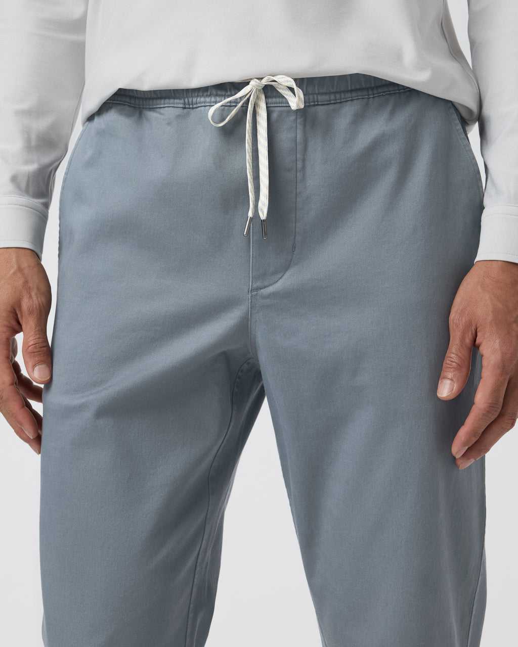 Fletcher Elastic Waist Pant Athletic Slim Fit 30" | Dusty Blue